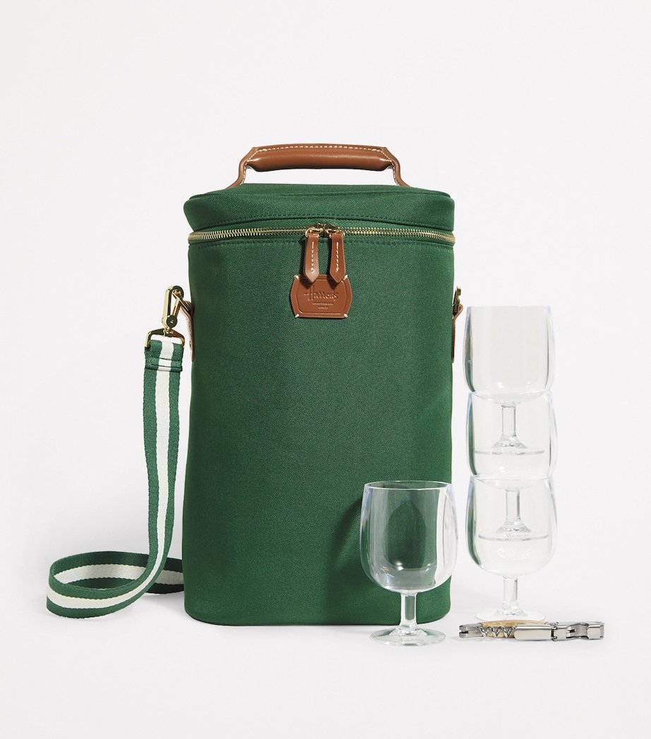 Wine Bag Set HARRODS GREEN Image 3