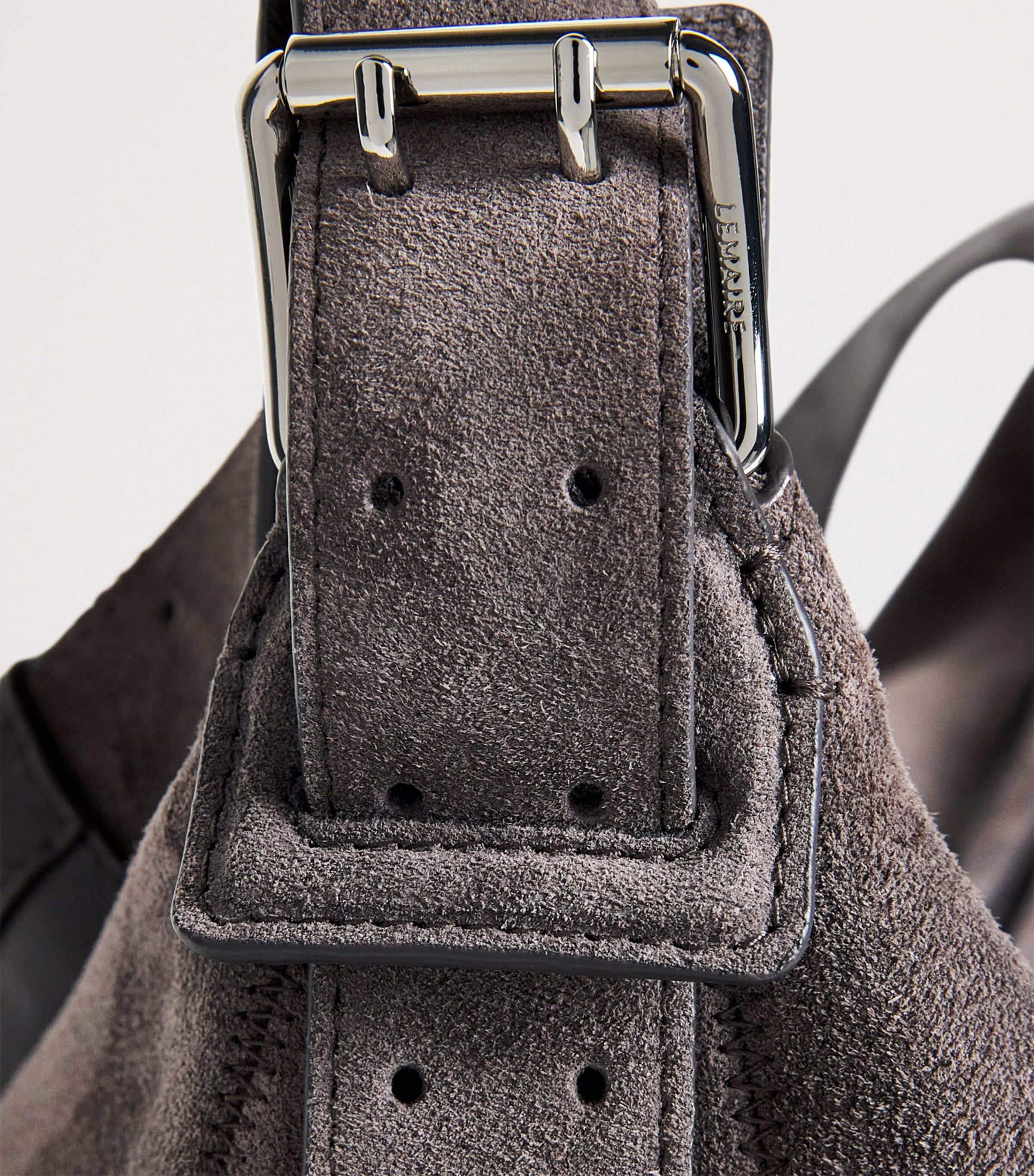 Lemaire Brown XL Suede Belted Shoulder Bag | Harrods US