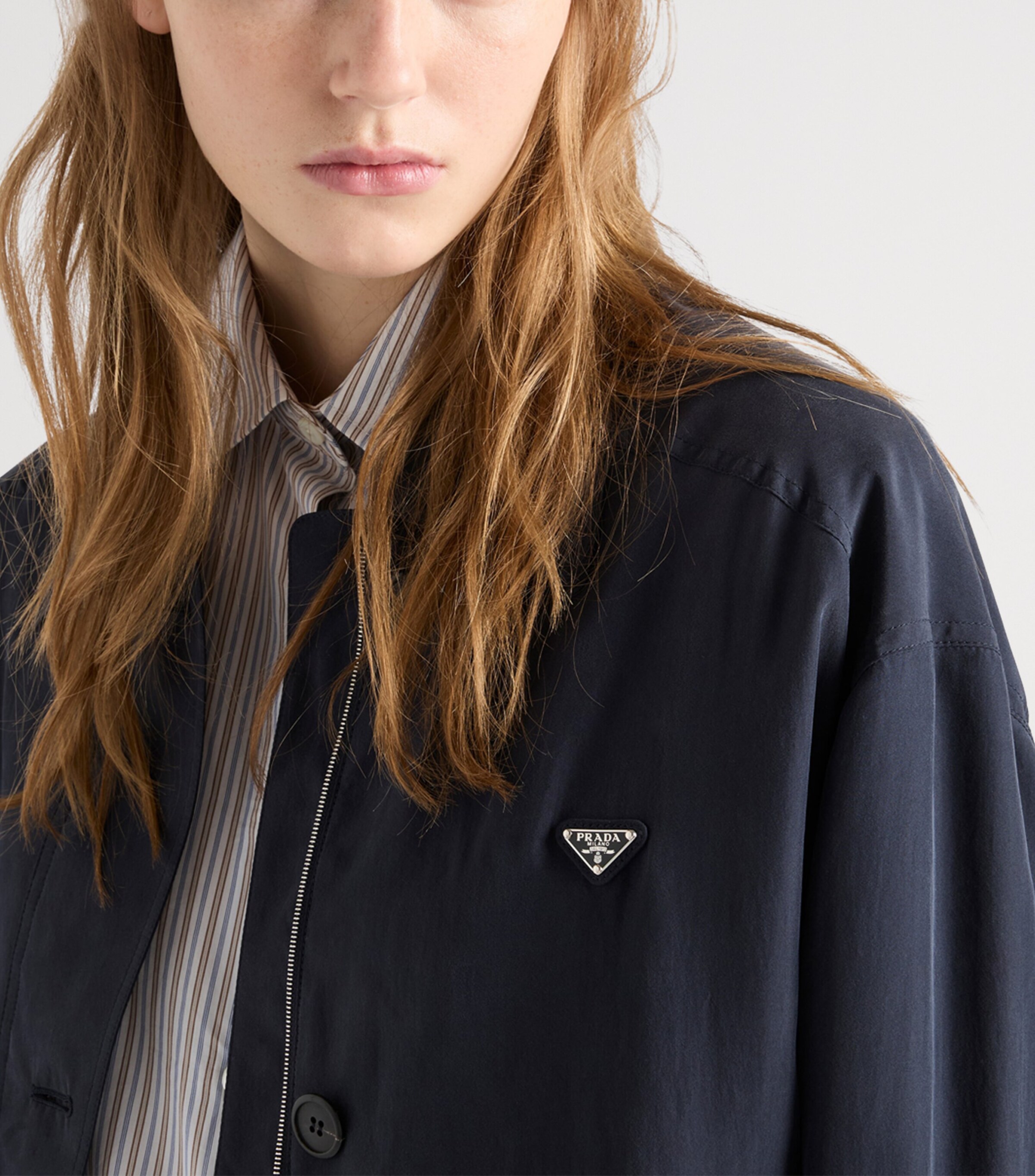 Prada Womens Silk Bomber Jacket Image 5