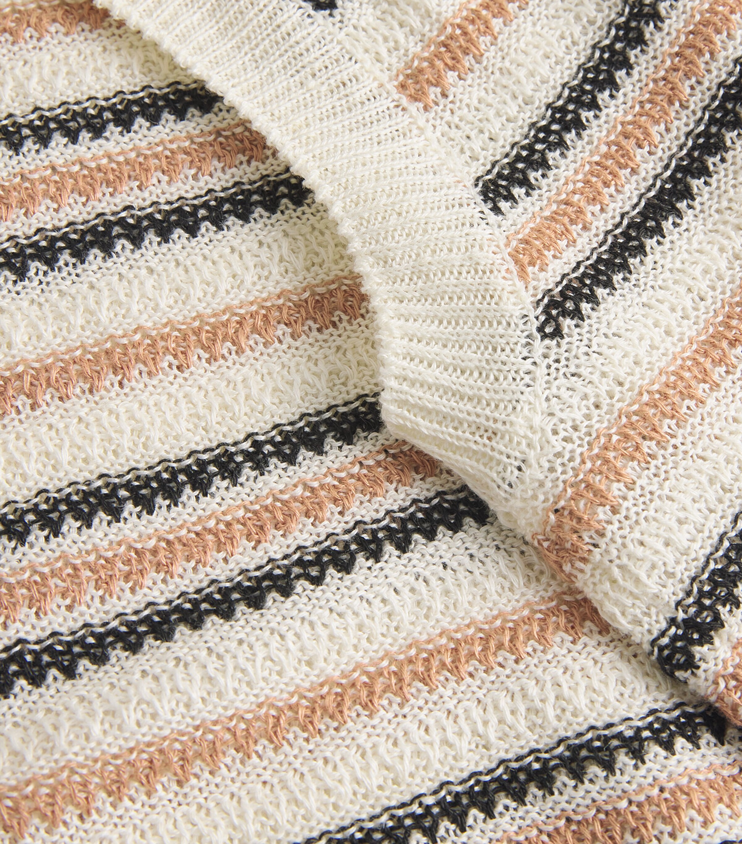 Linen Striped Sweater Vest DESERT Image 5