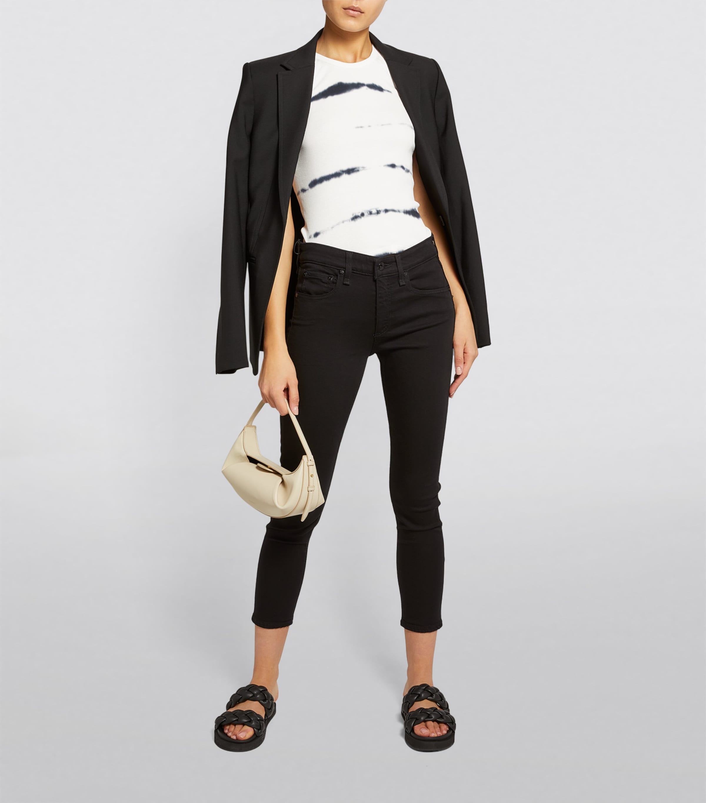 Cate Mid-Rise Skinny Jeans BLACK Image 3