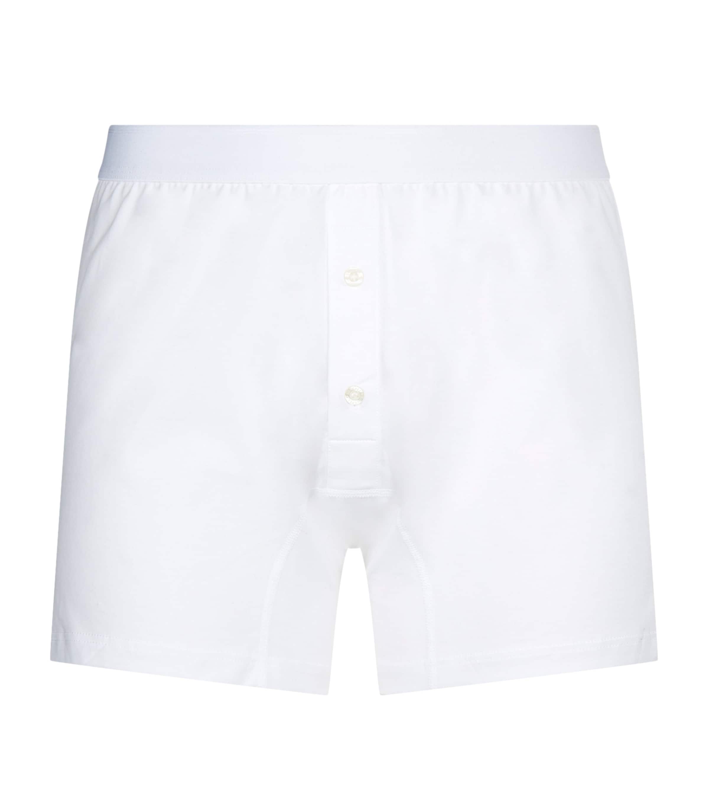 Sunspel Two-button Boxer Briefs In White