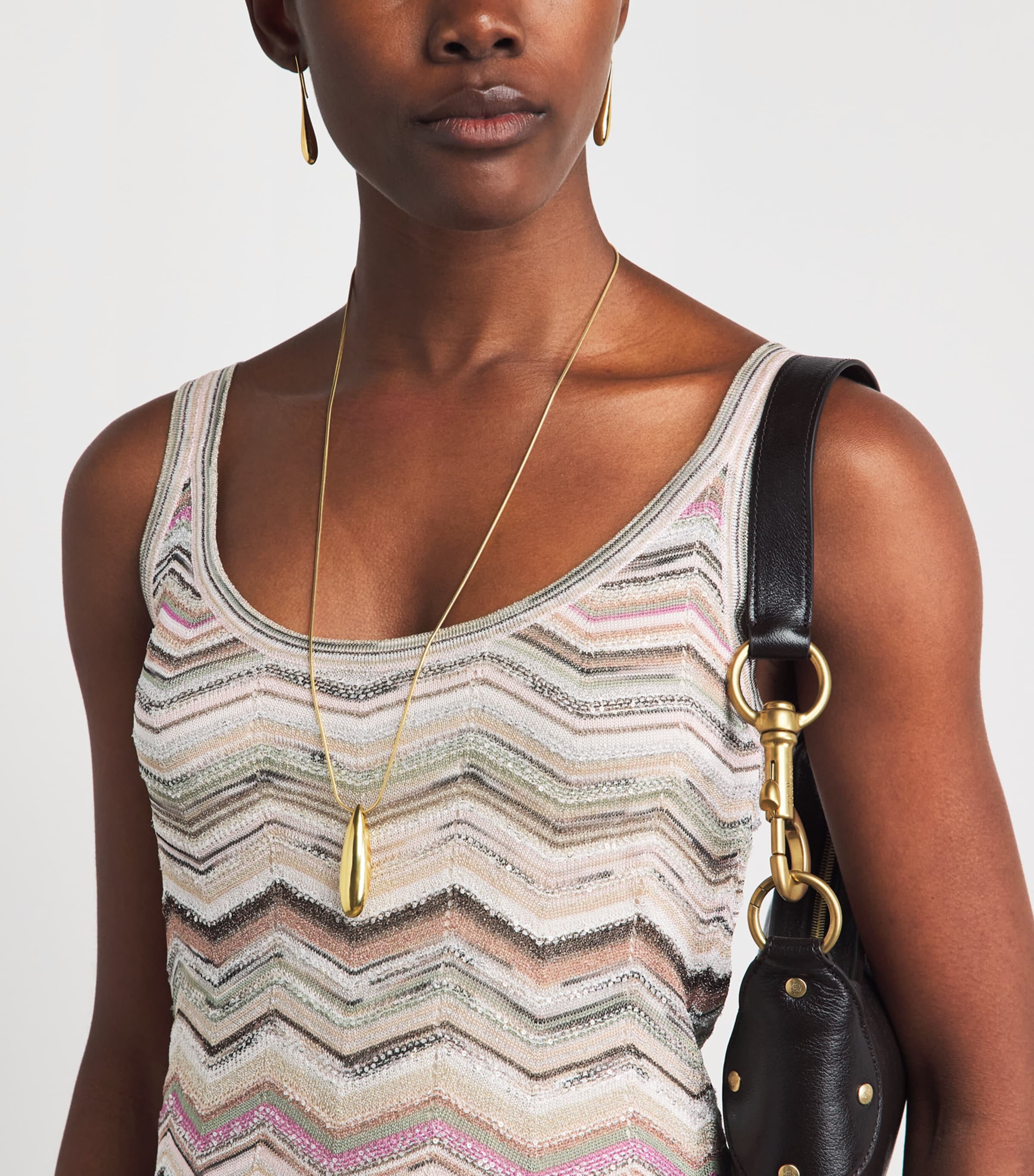 Missoni Womens Chevron Sleeveless Mini Dress Smspn Mltclr Lgt Tns Image 3