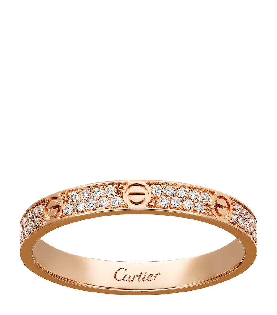 Rose Gold and Diamond LOVE Ring ROSE GOLD Image 1