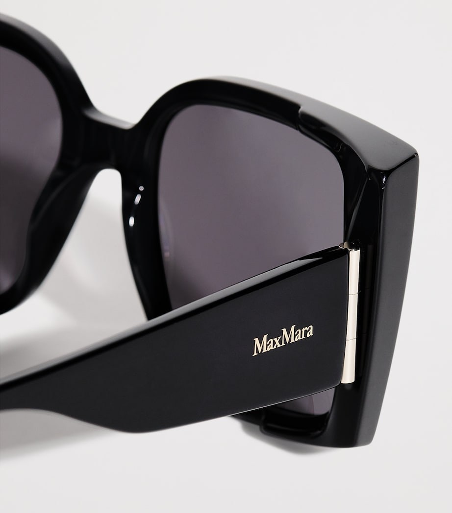 Acetate Oversized Square Sunglasses BLACK Image 5