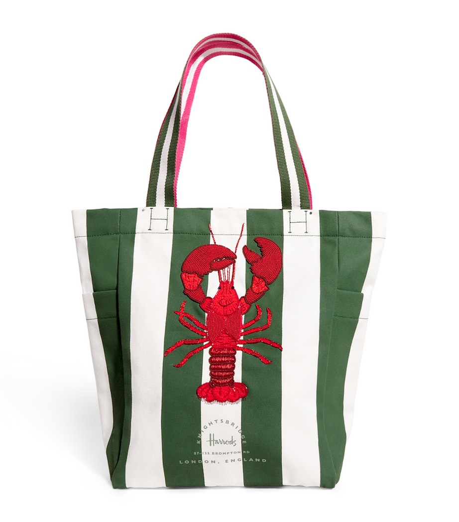 Harrods Embellished Lobster Tote Bag Image 1