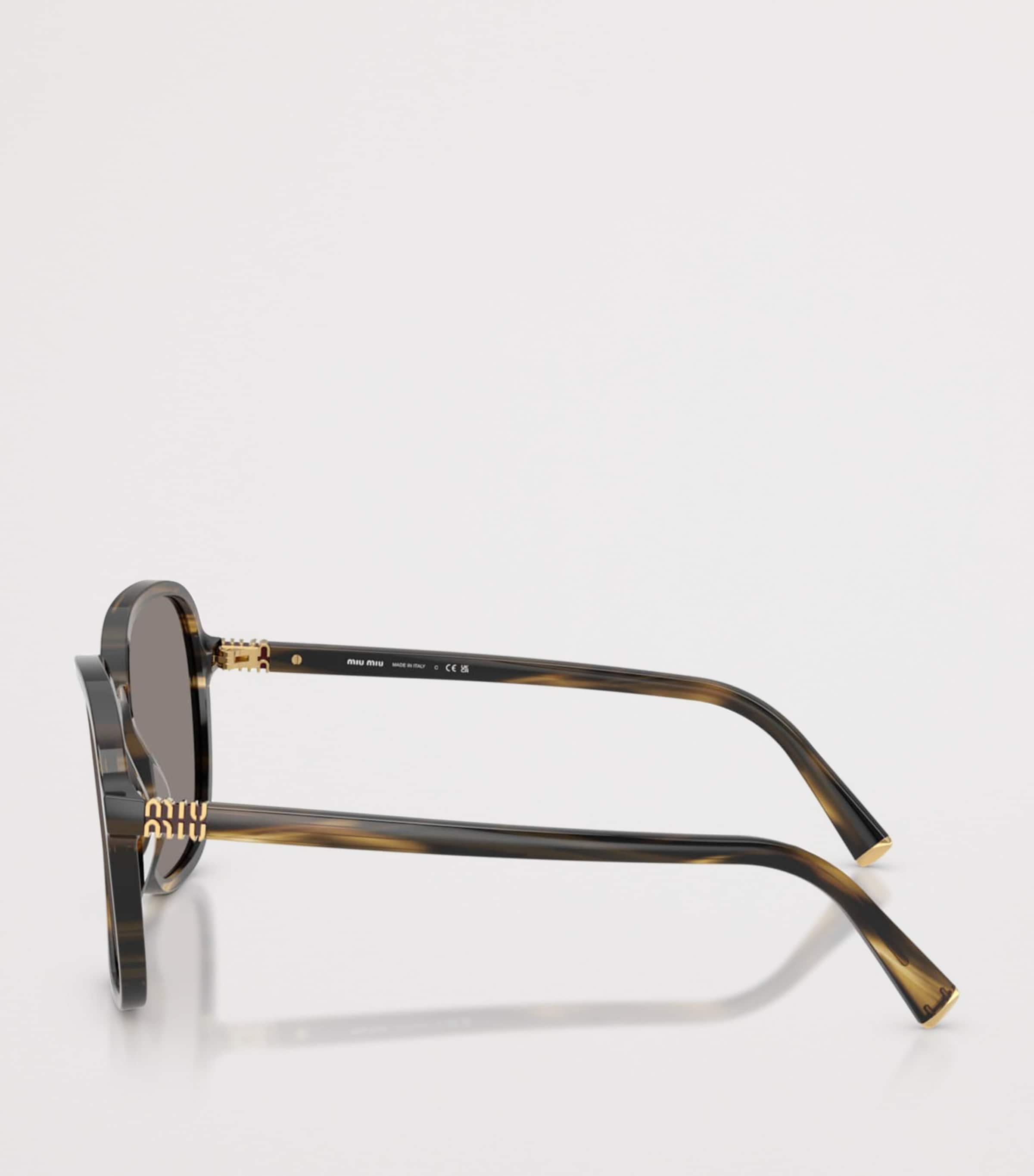 Miu Miu Acetate MU B01S Pillow Sunglasses Brown Image 3
