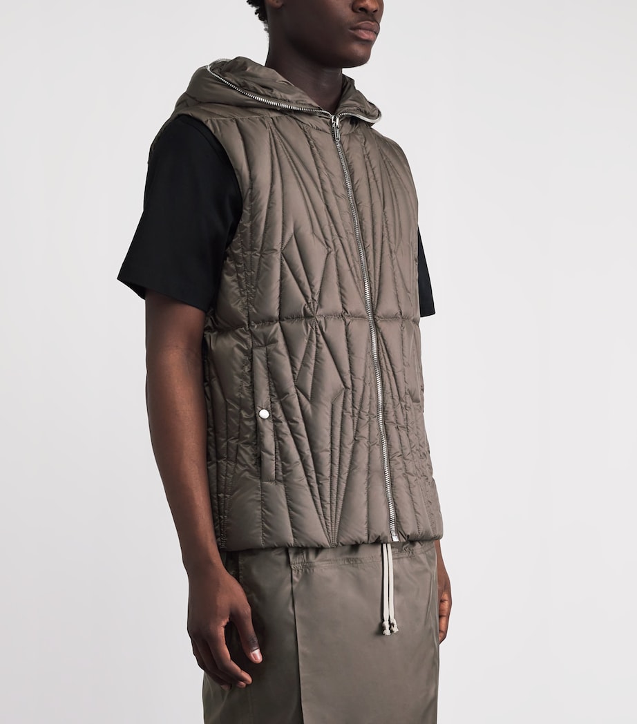 Rick Owens Mens x Moncler Down Geocamo Gilet Dark Dust Image 4