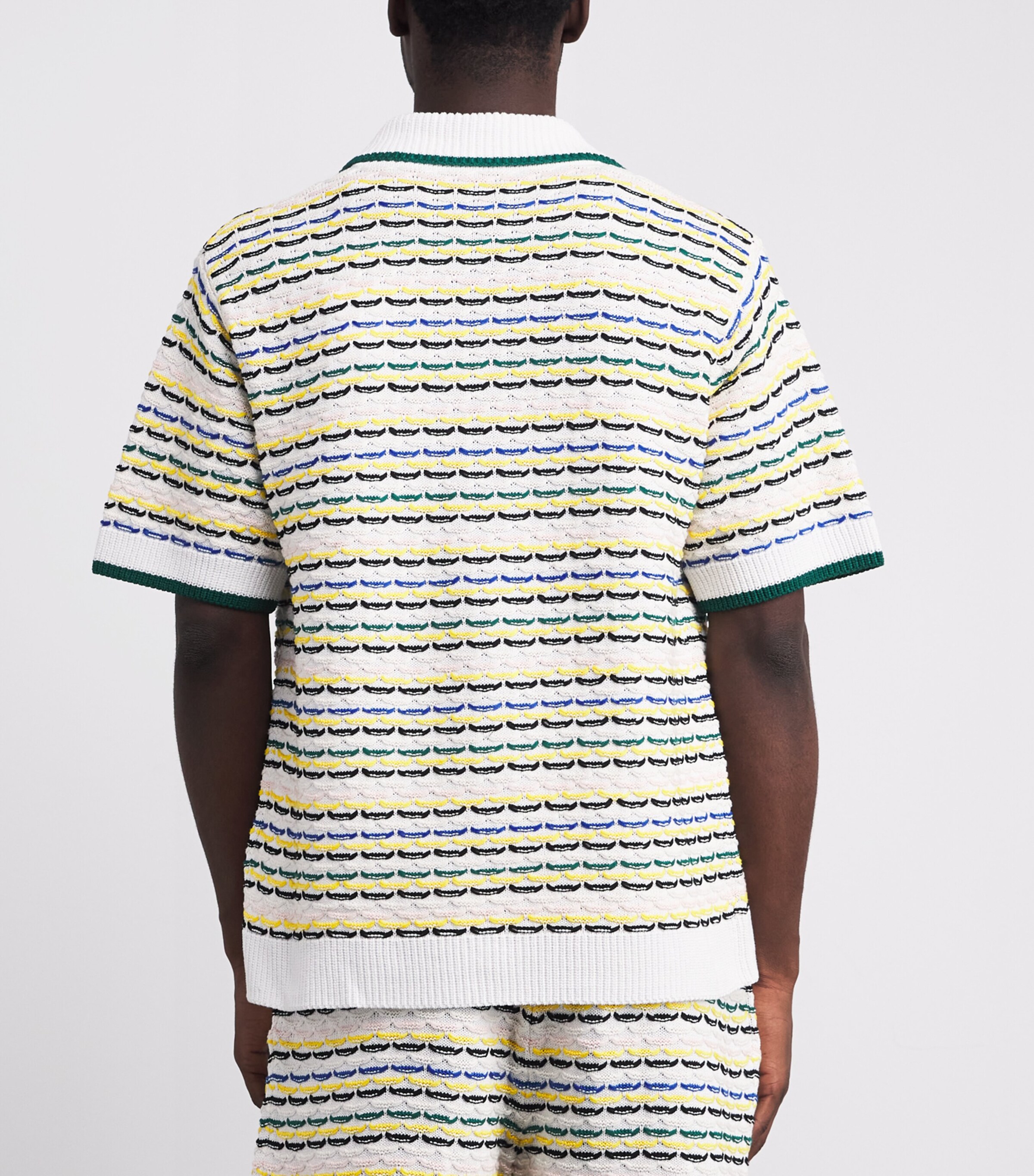 Cotton Tuck-Stitch Polo Shirt MULTI Image 4