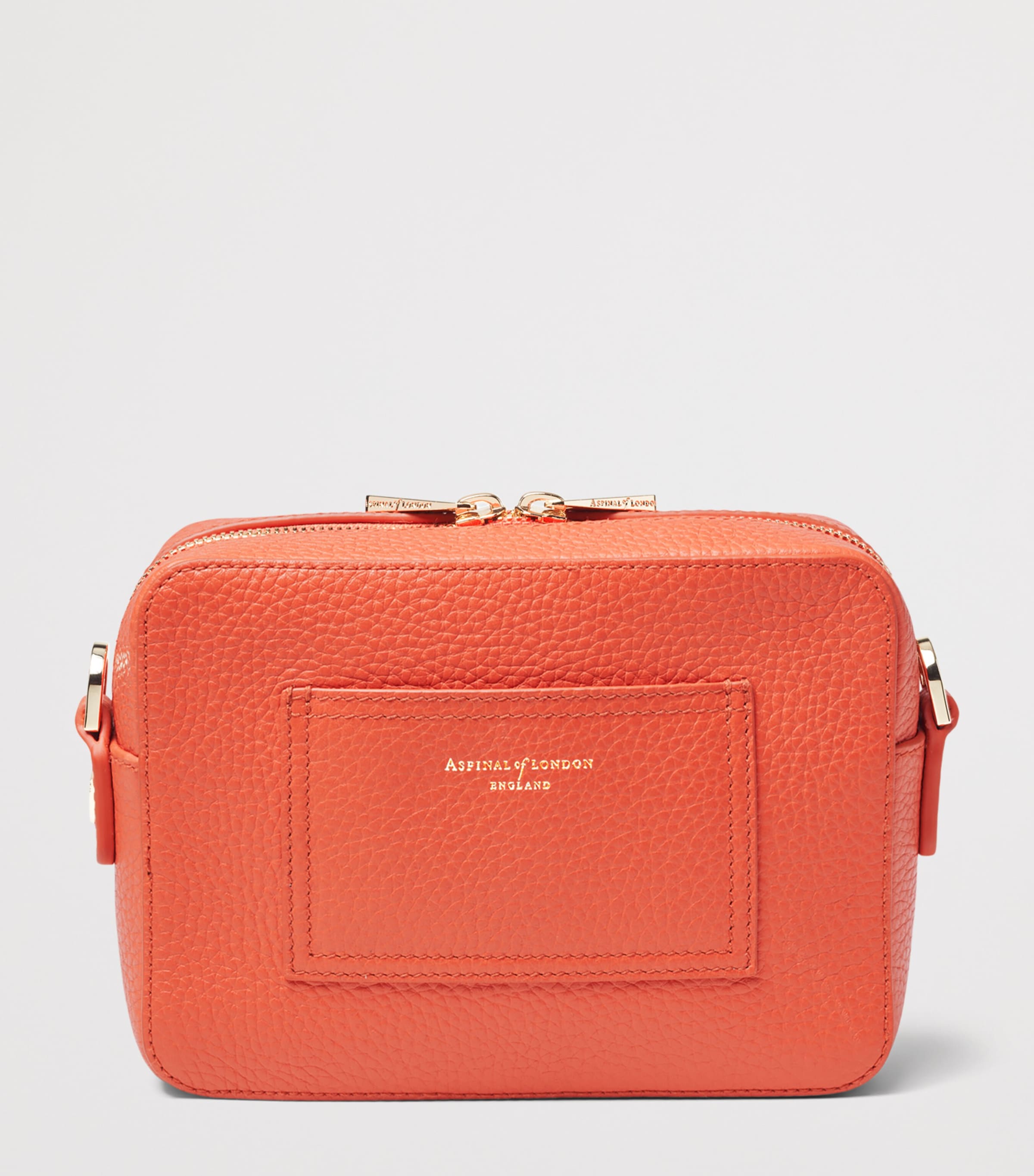 Aspinal Of London Leather A Camera Bag Orange Image 3