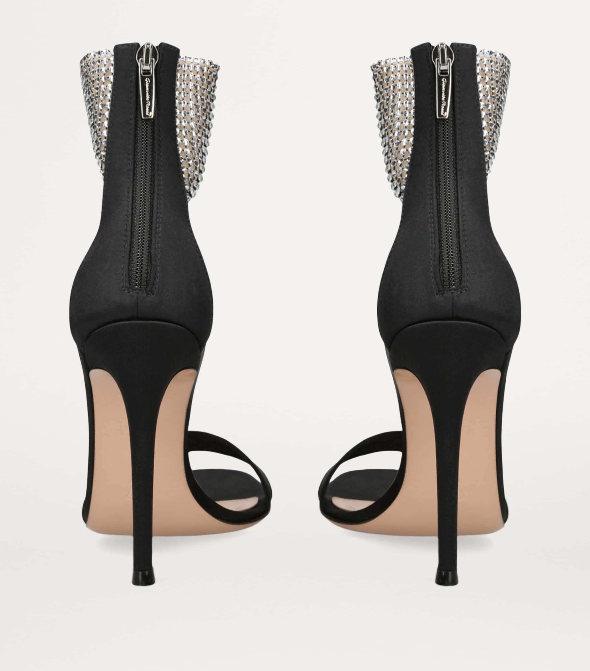 Gianvito Rossi Embellished Adore Heeled Sandals 105 Black Image 2