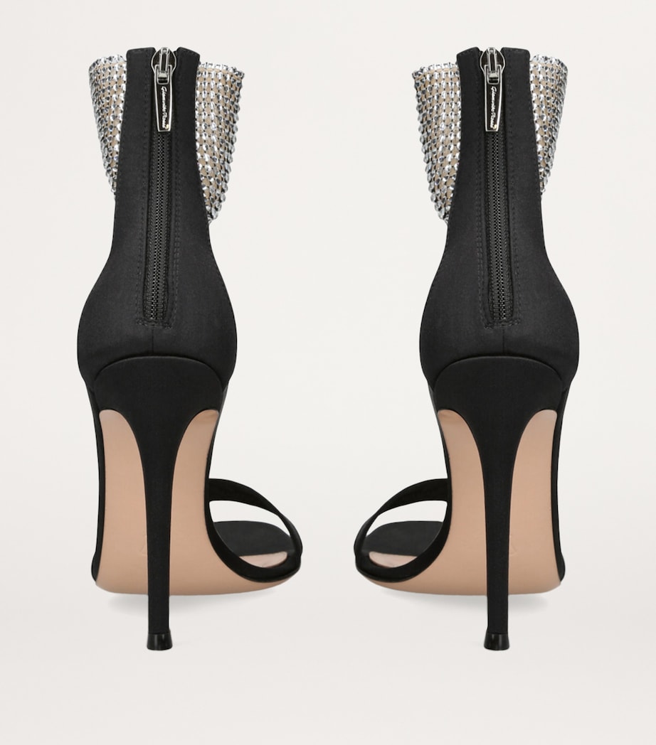 Gianvito Rossi Embellished Adore Heeled Sandals 105 Black Image 2