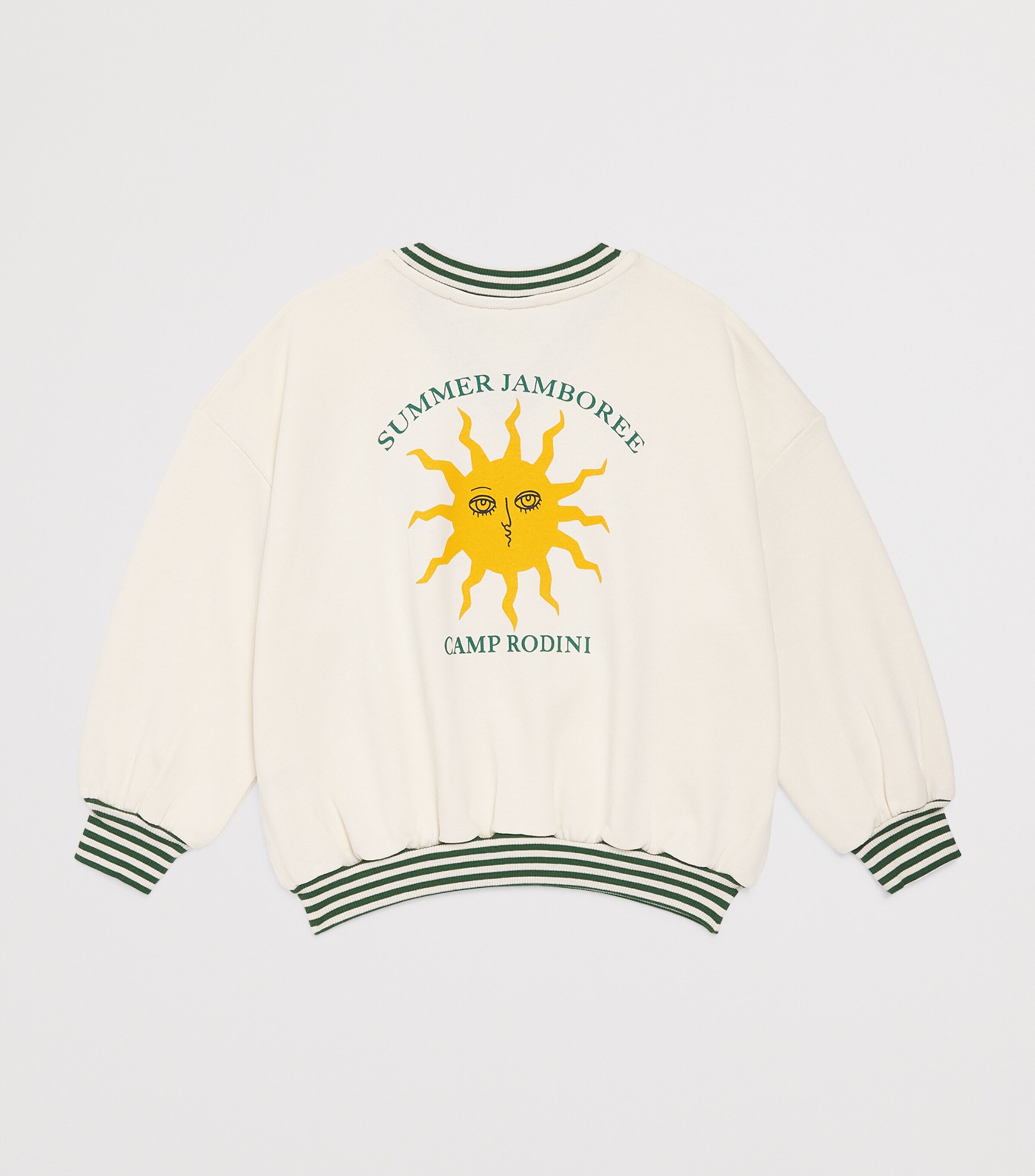 Mini Rodini Organic Cotton Sun Jamboree Sweatshirt (3-11 Years) Offwhite Image 2