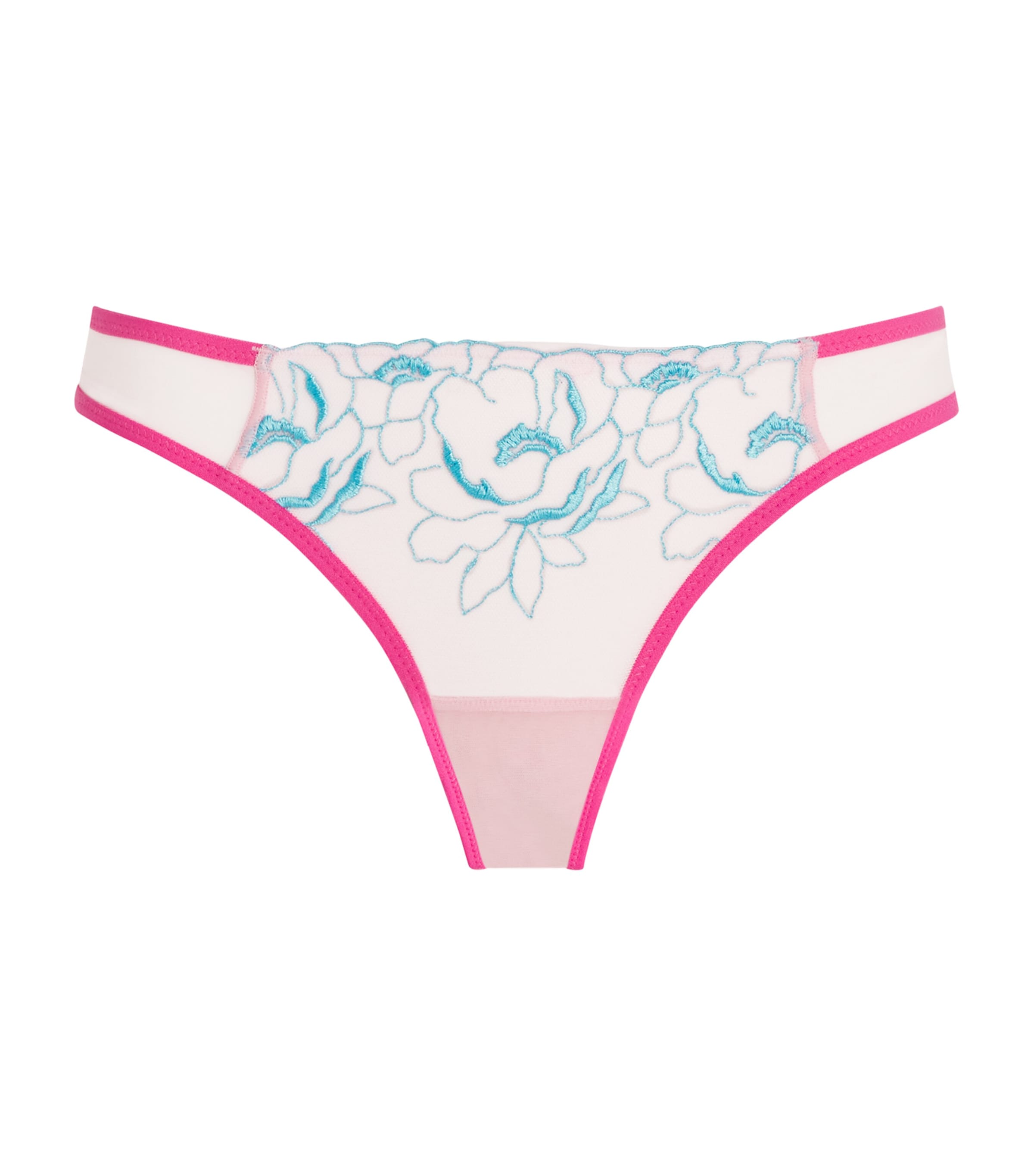 Dora Larsen Embroidered Audrey Briefs In Pink