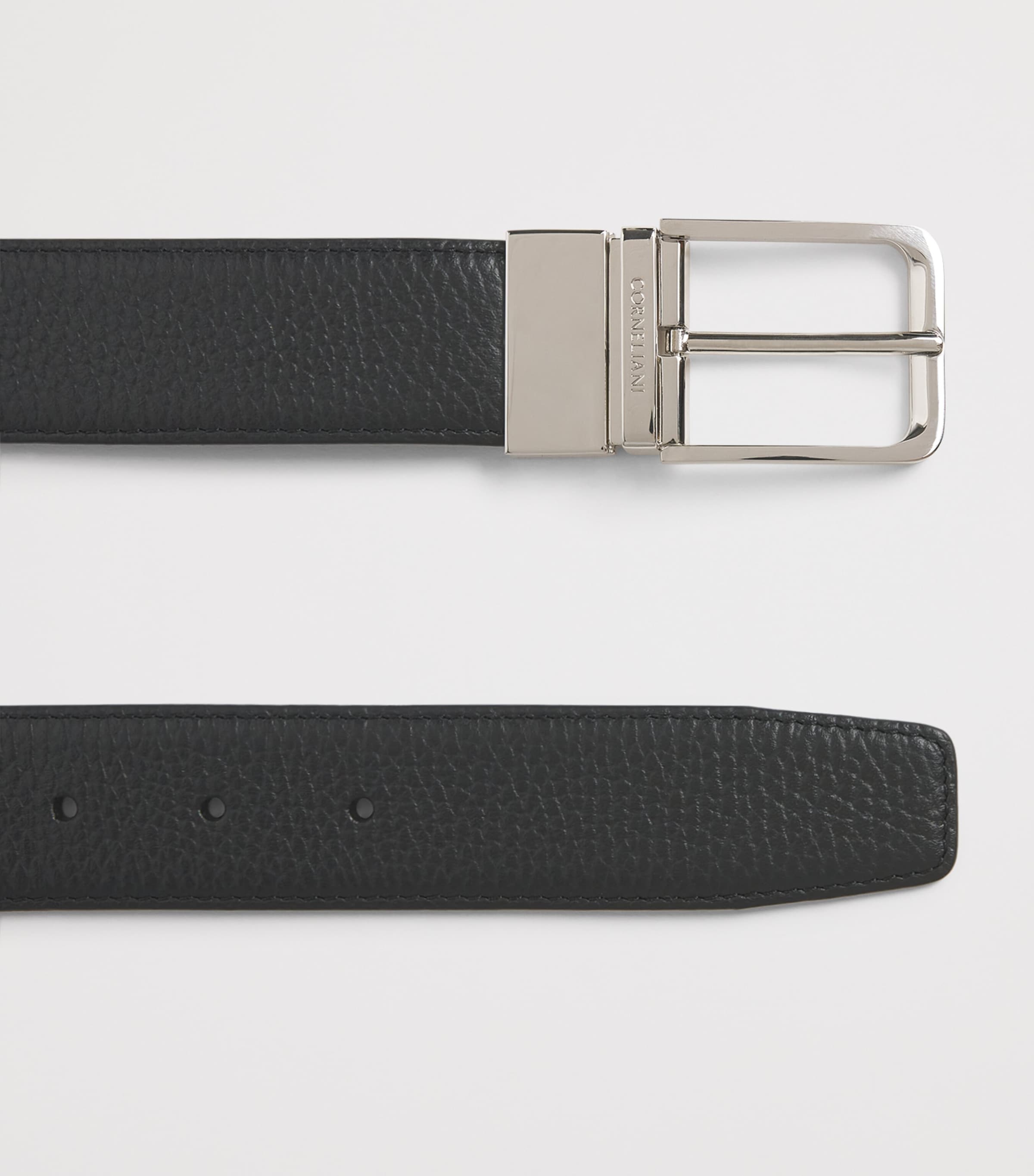 Corneliani Leather Belt Black Print Image 3