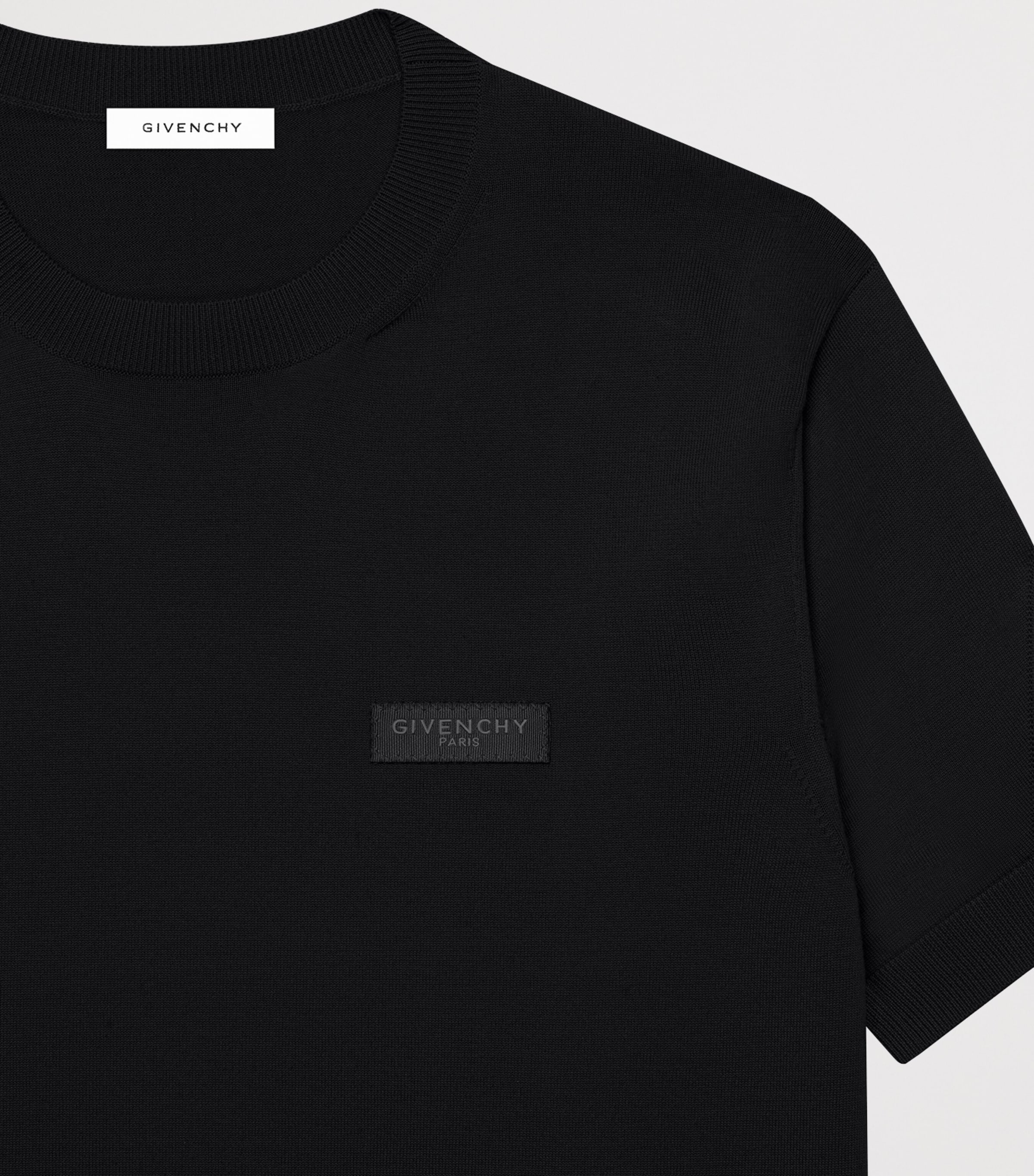 Givenchy Mens Cotton Logo-Tab T-Shirt Image 3