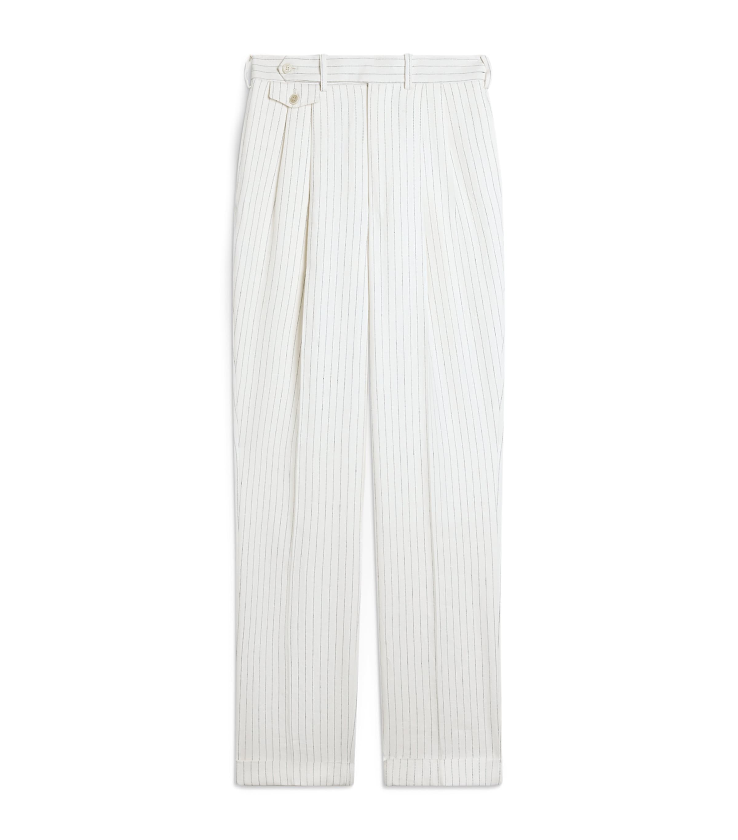 Dunhill Linen Pinstripe Tailored Trousers