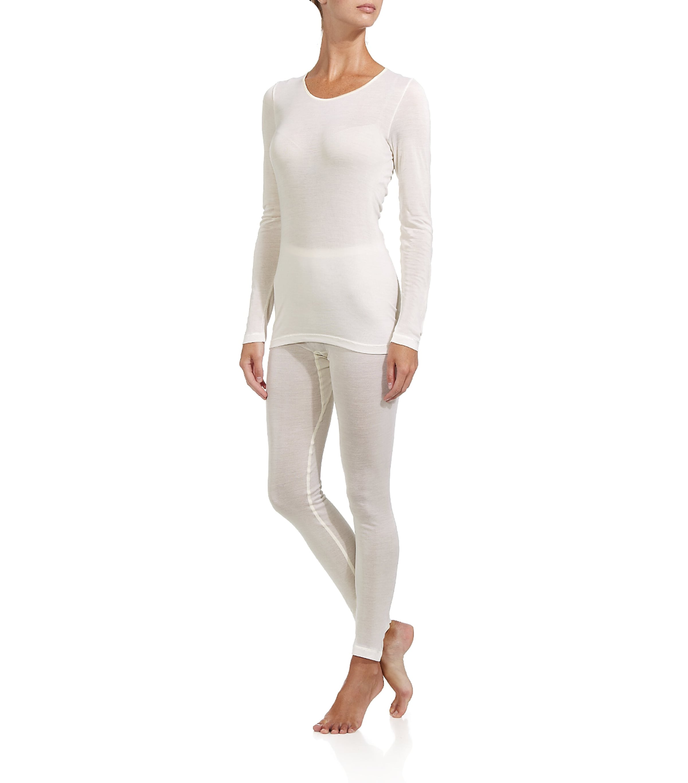 Pure Silk Leggings IVORY Image 2