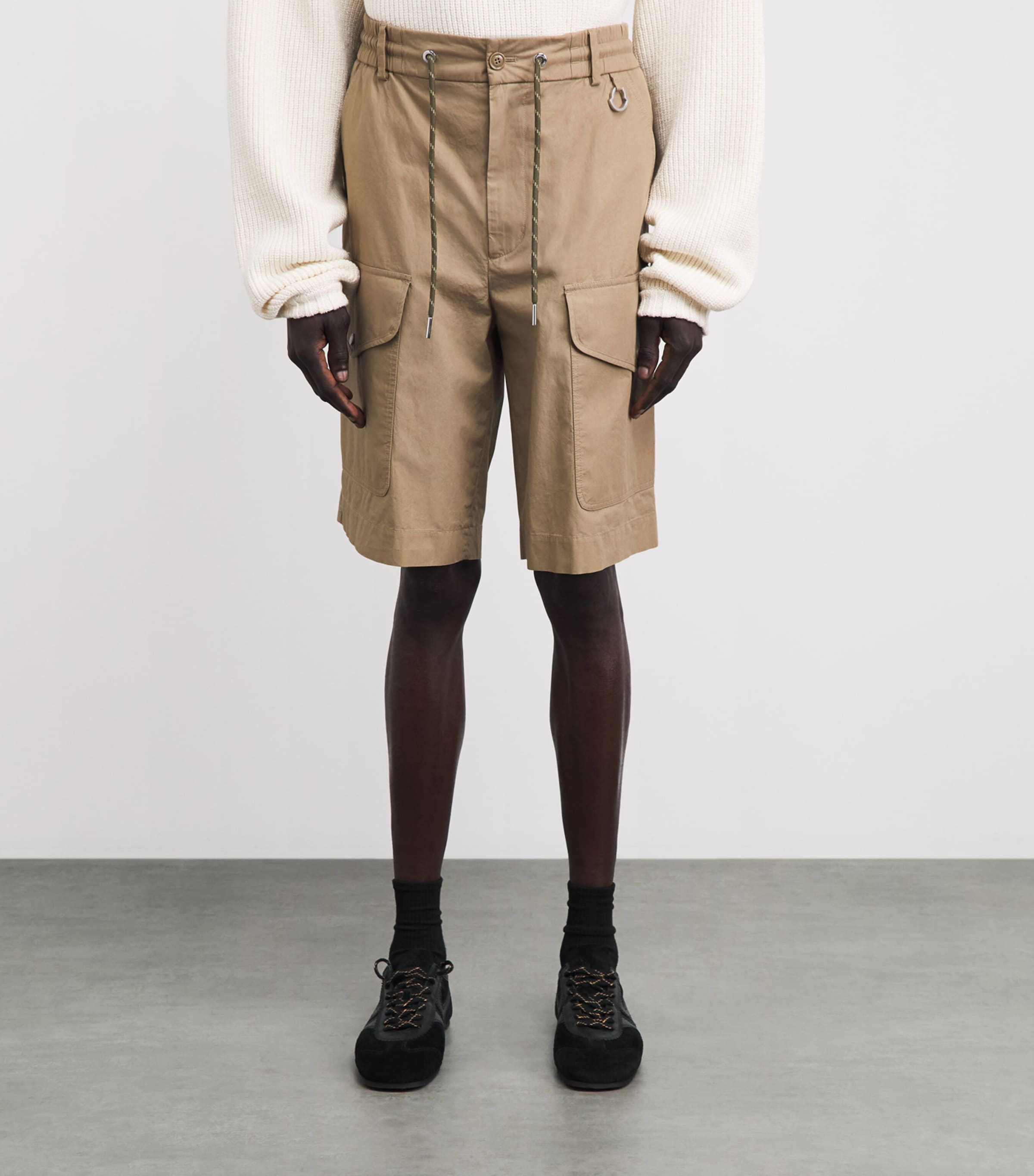 Moncler Mens Cotton Poplin Cargo Shorts Image 4