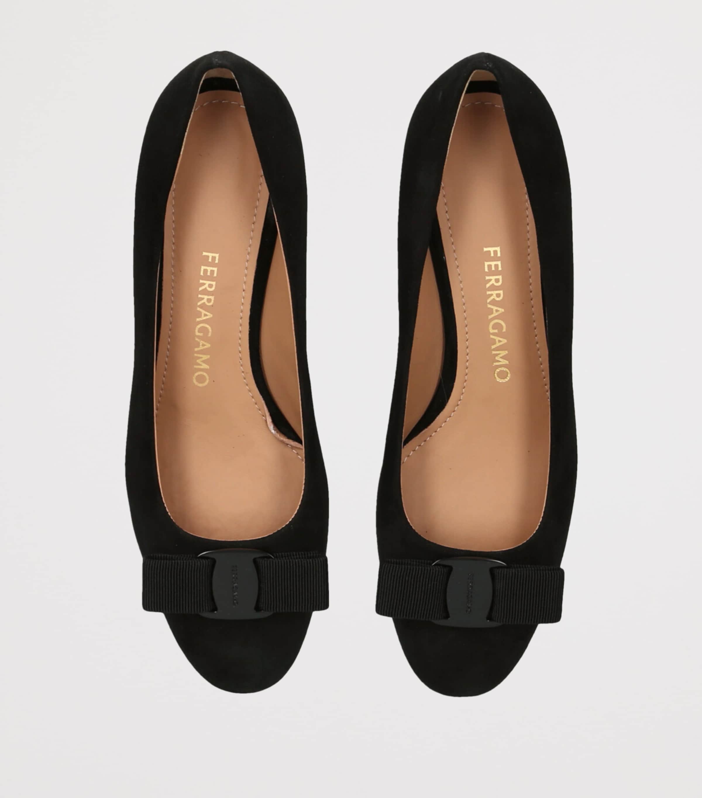 Suede Vara Ballet Flats BLACK Image 4