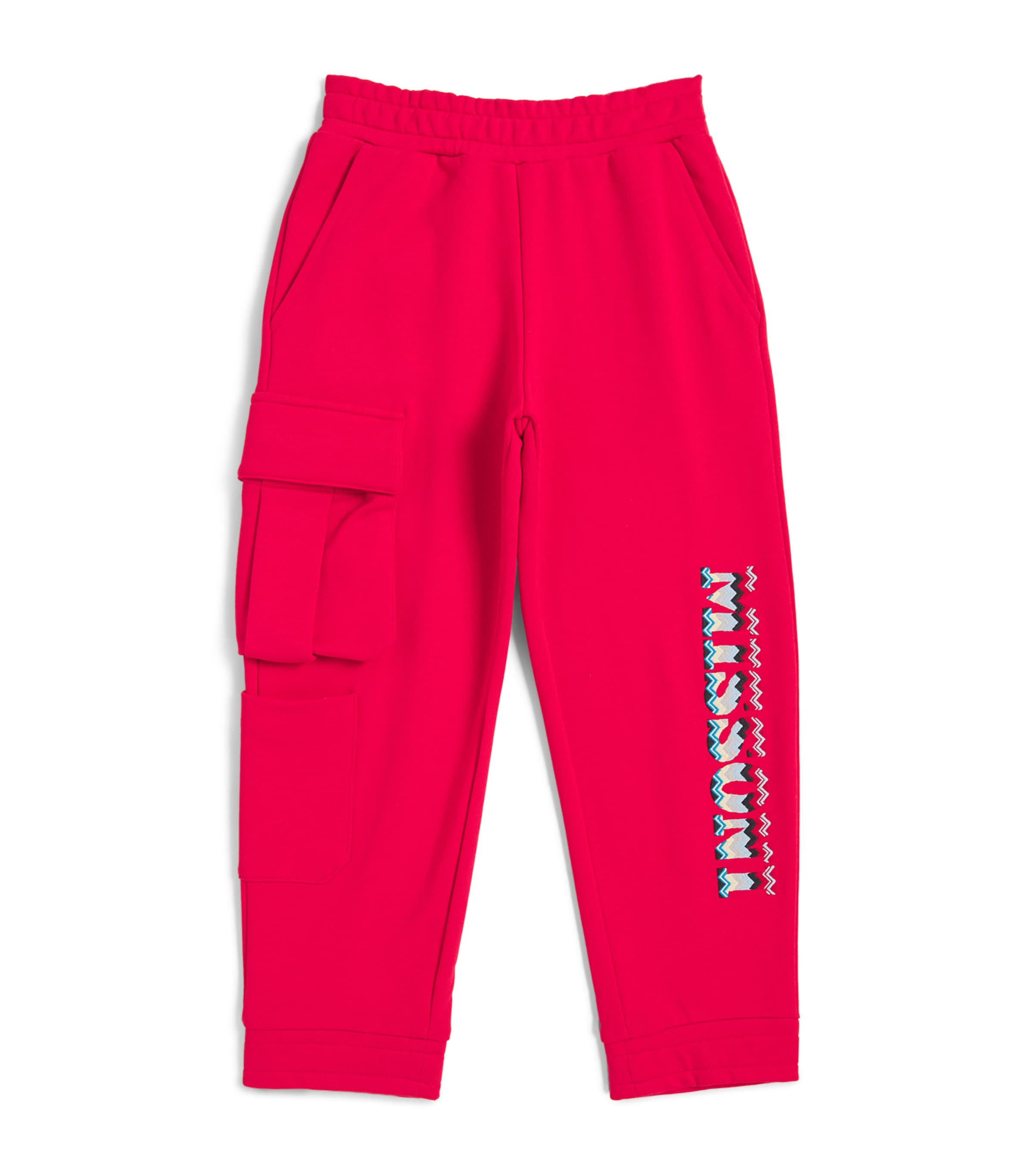 Shop Missoni Cotton Logo Sweatpants In Red