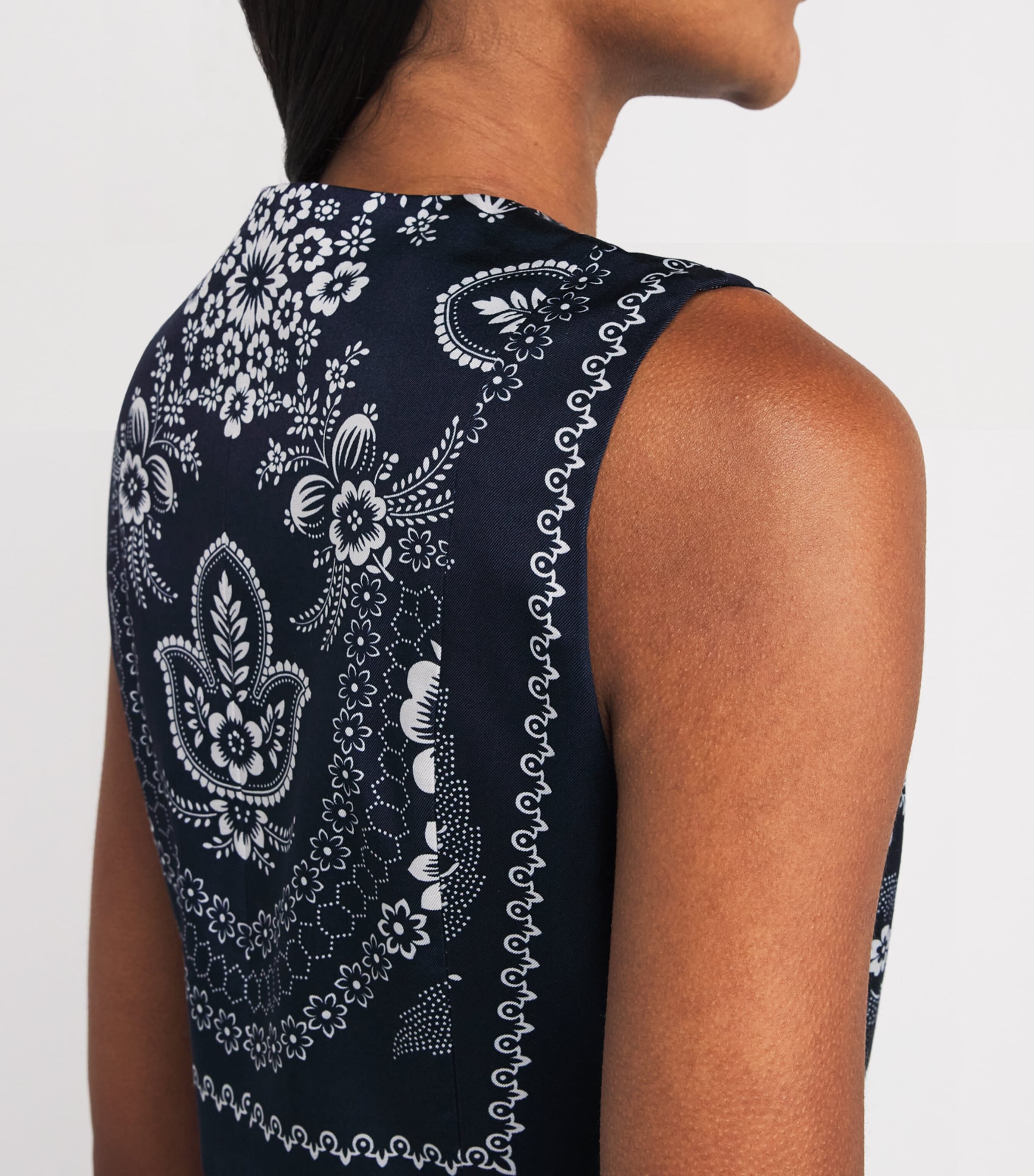 Printed Paisley Mini Dress NAVY BANDANA PRINT Image 6