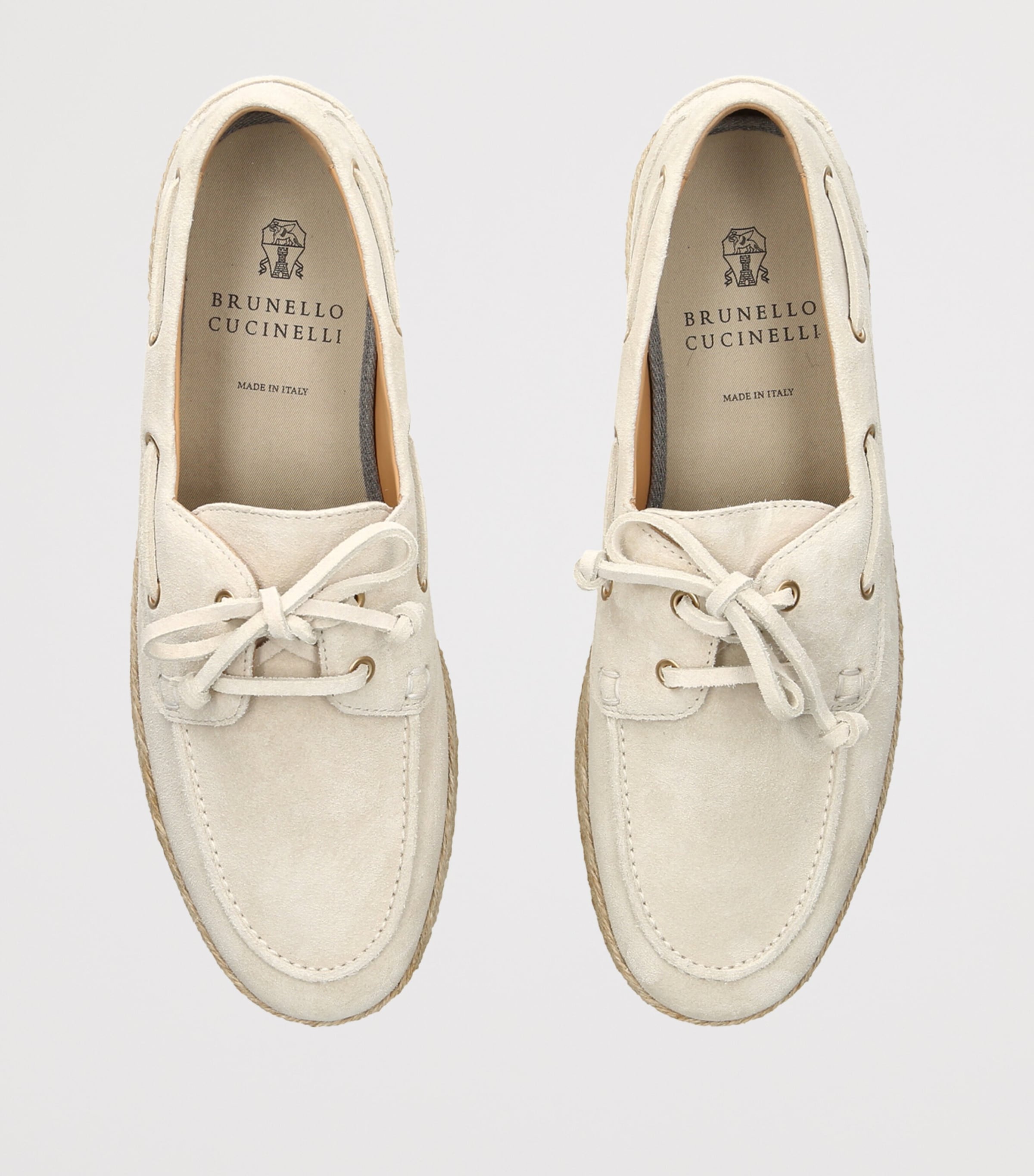 Brunello Cucinelli Linen Penny Loafer Espadrilles Bone Image 3