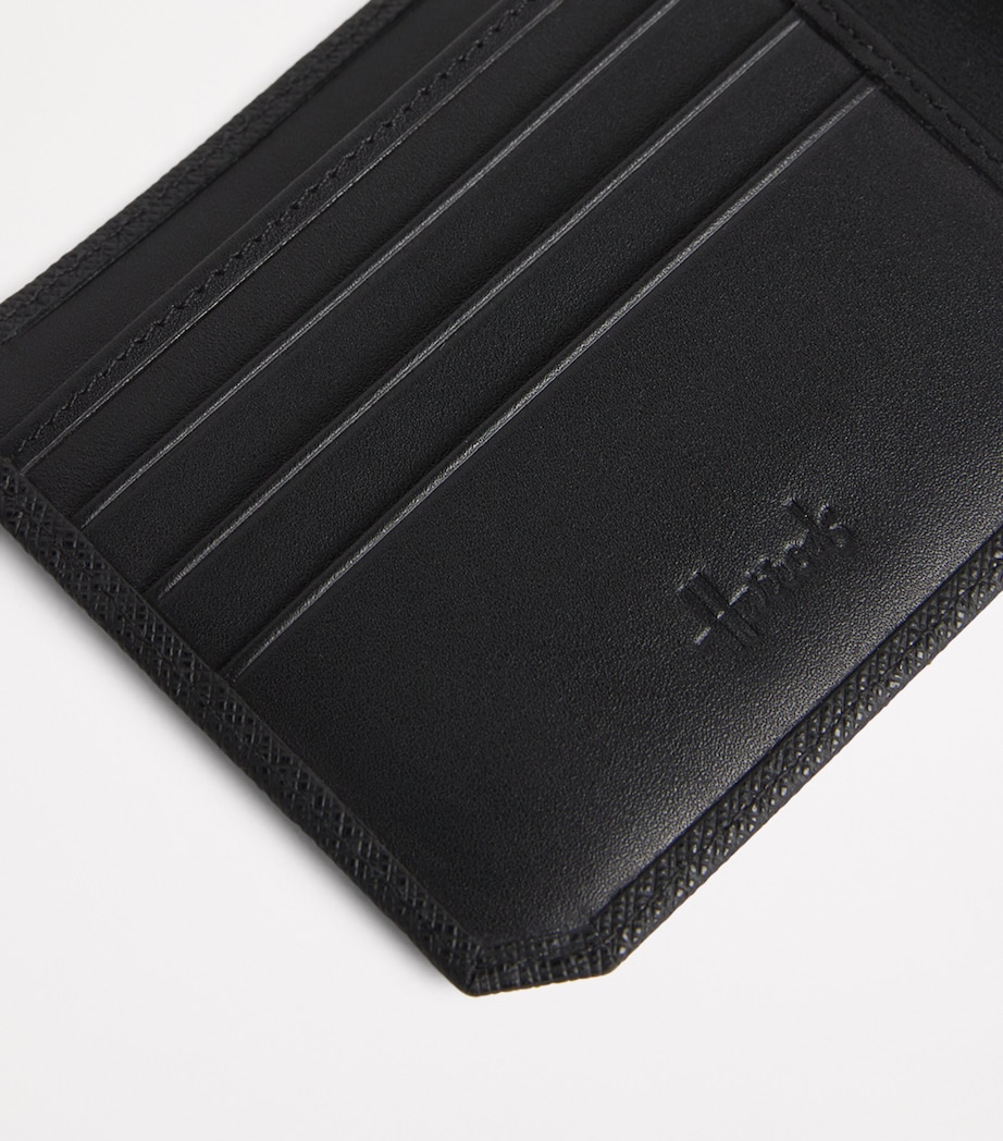 Saffiano Leather Bifold Wallet BLACK Image 4