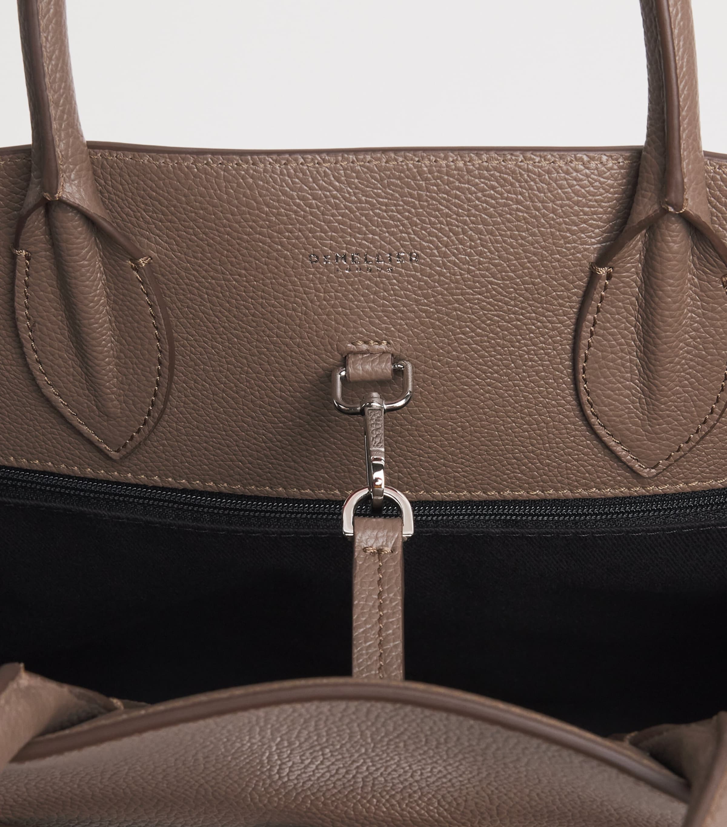 Leather Hudson Shoulder Bag DARK TAUPE F02 Image 4