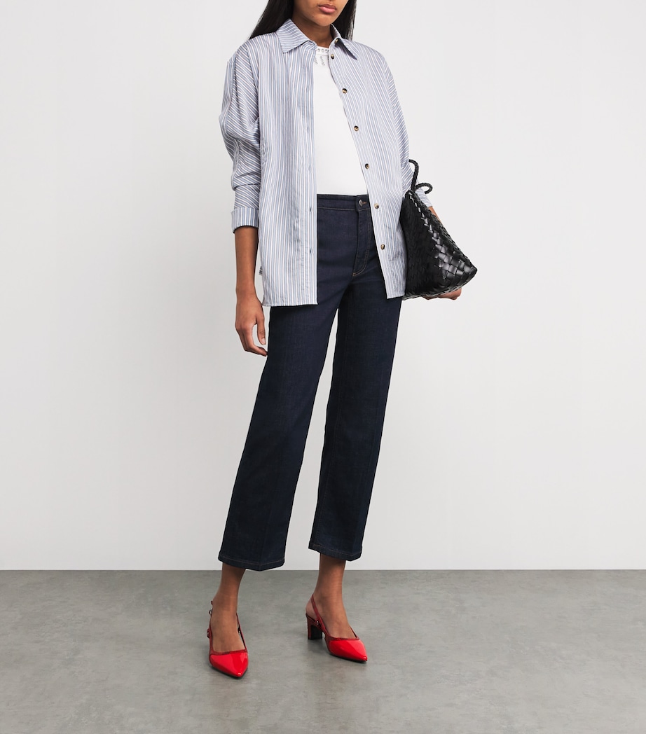 Leather Slingback Heels 50 RED Image 6