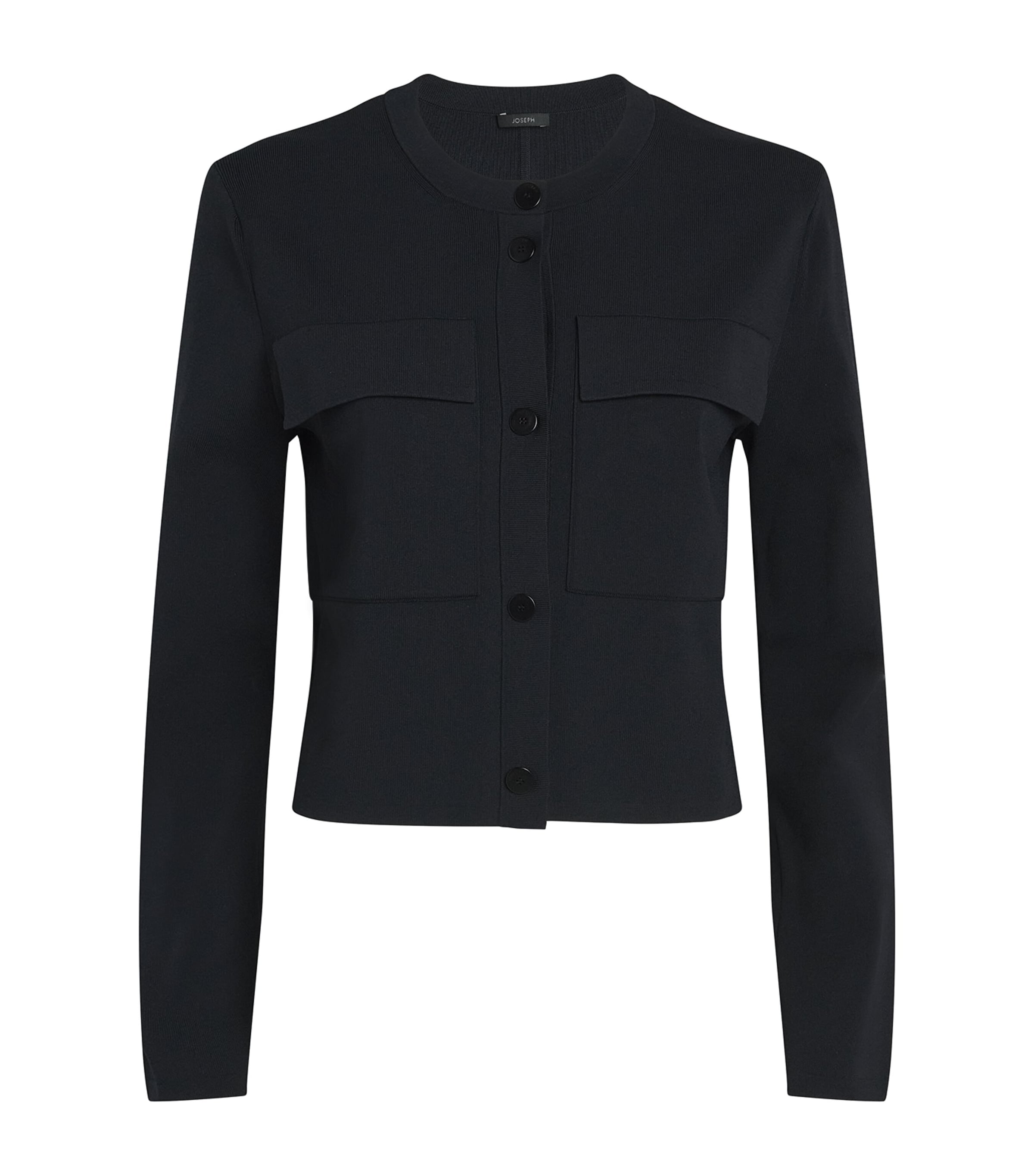 Joseph Stretch-knit Cardigan Jacket In Black