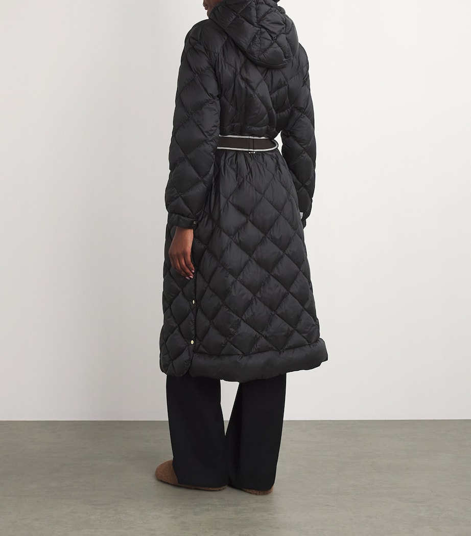 Max Mara Womens Quilted Trefel Coat Black Image 4