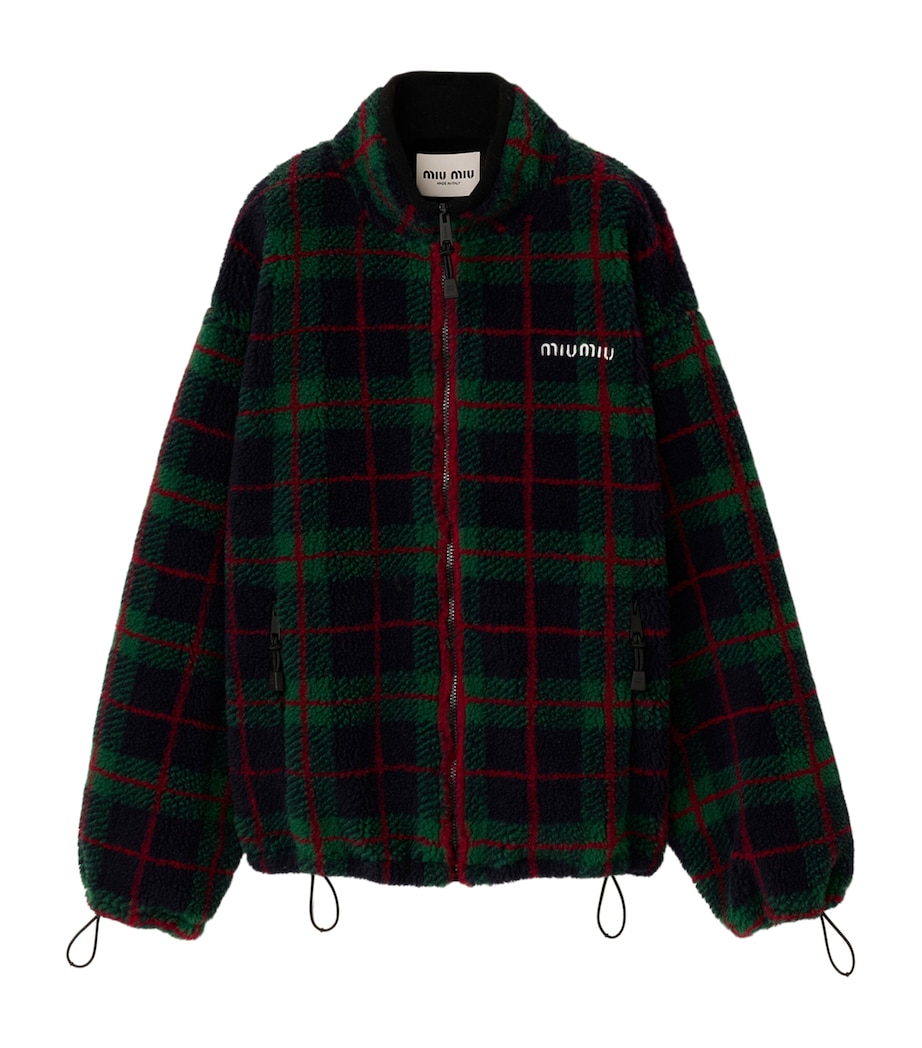 Fleece Check Zip-Up Jacket F0D3Z Image 1