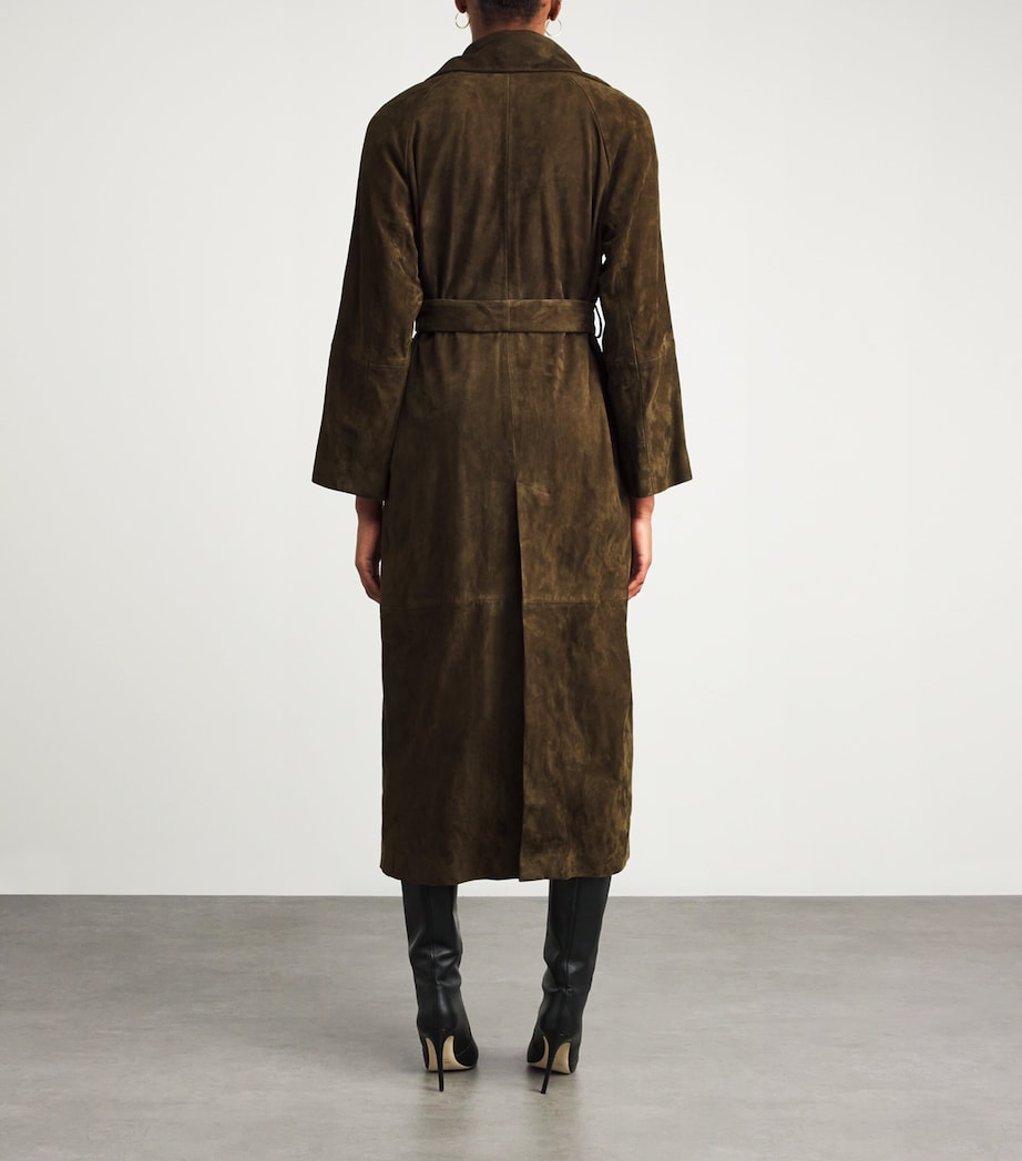 Suede Althea Coat DEEP OLIVE Image 4
