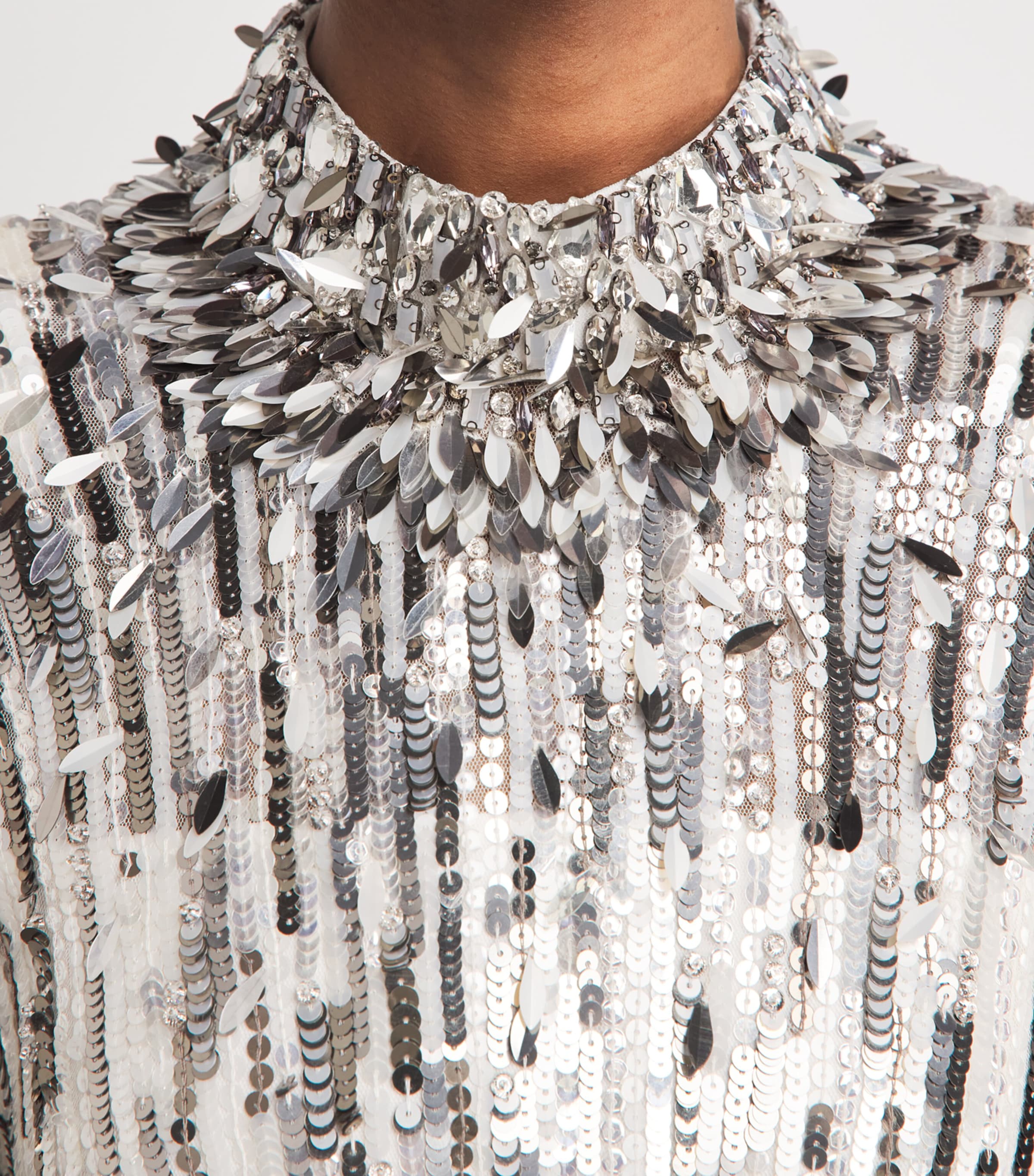 Jenny Packham Womens Embellished Memphis Gown White Image 3