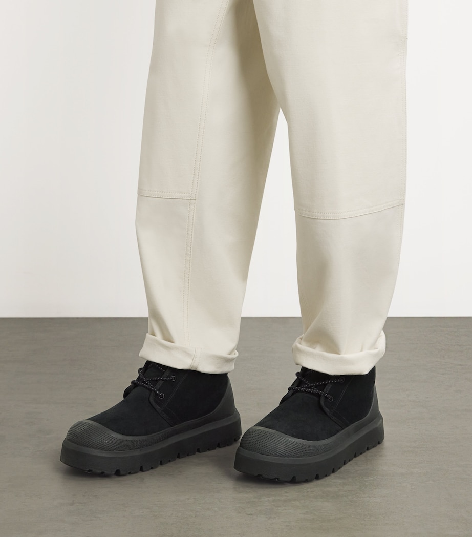 UGG Suede Neumel Lace-Up Boots Black Image 2