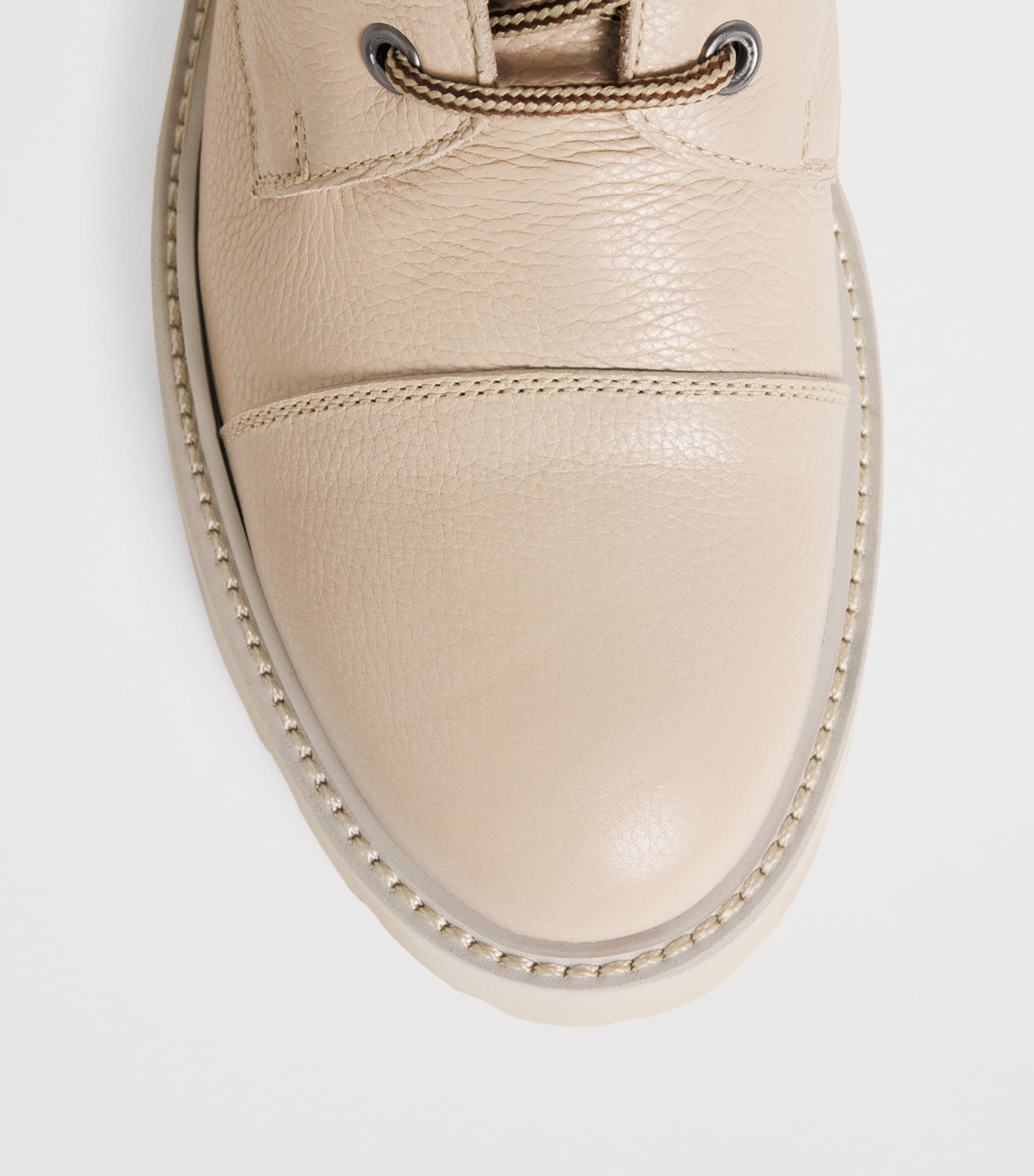 Leather Shearling-Trim Ankle Boots SABBIA Image 5