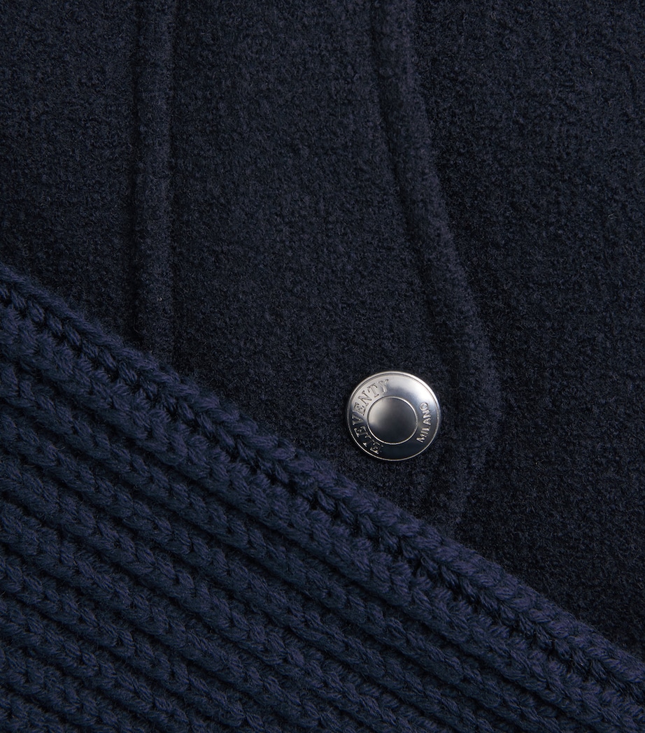 Eleventy Mens Wool Bomber Jacket Royal E Blu Image 6
