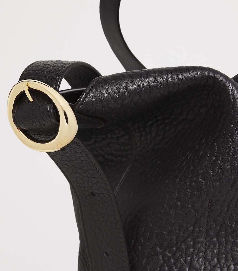 Joseph Womens Leather Pebble Bucket Bag Cocoa Image 6