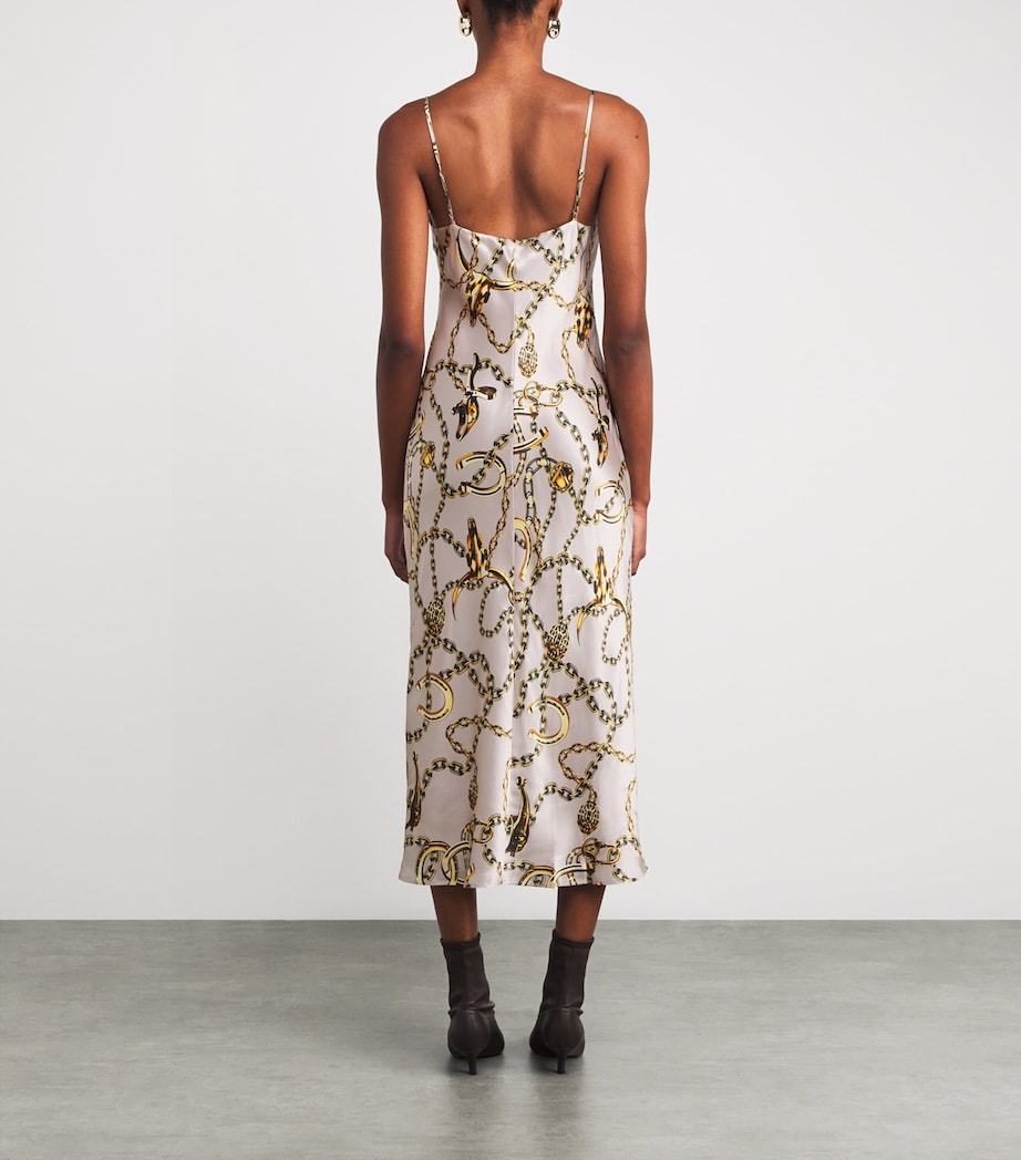 Silk Seridie Midi Dress SMK GR/GD LNGHRNCHN Image 3