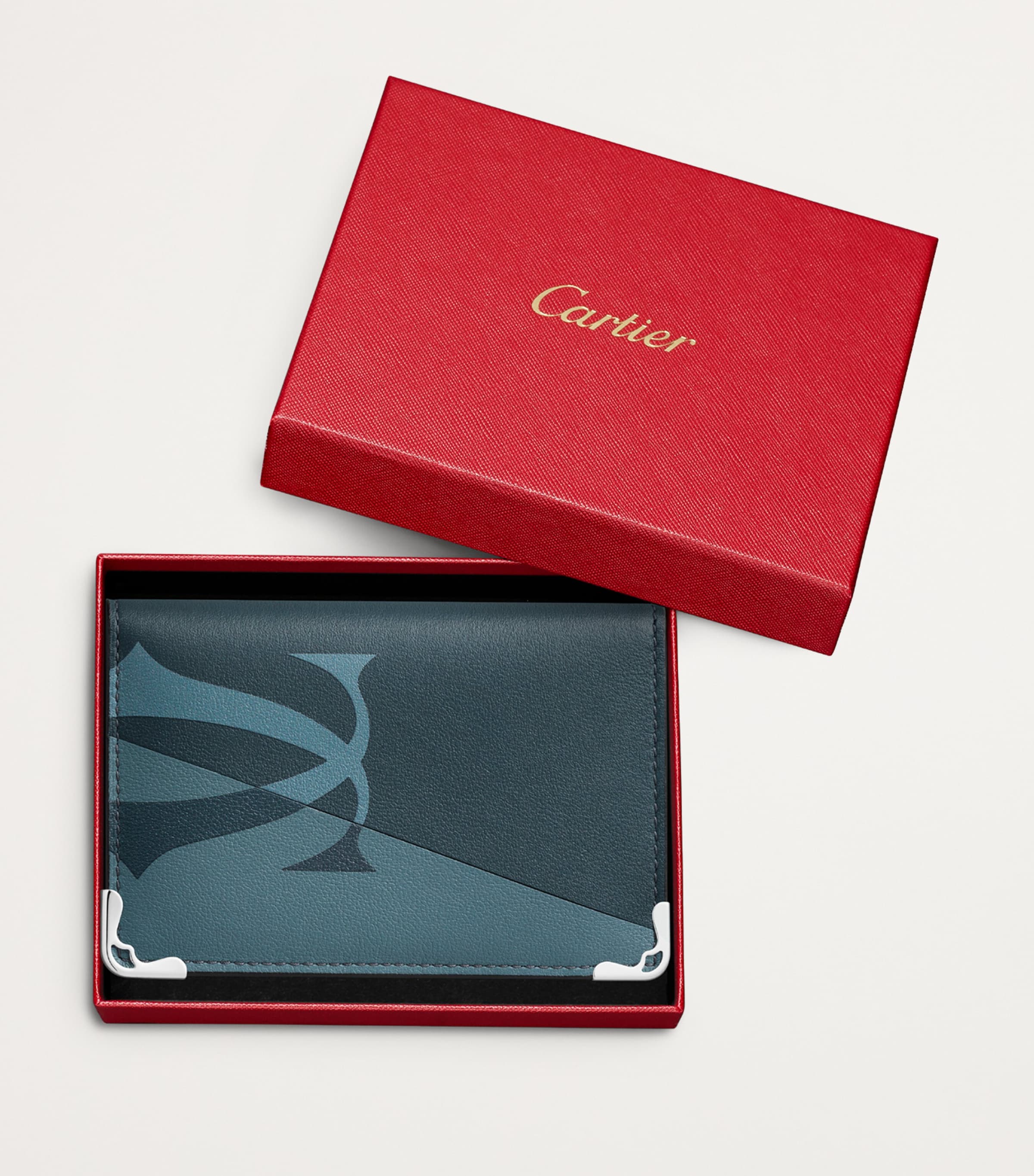 Cartier Leather Must de Cartier XL Logo Bifold Card Holder Grey Image 2