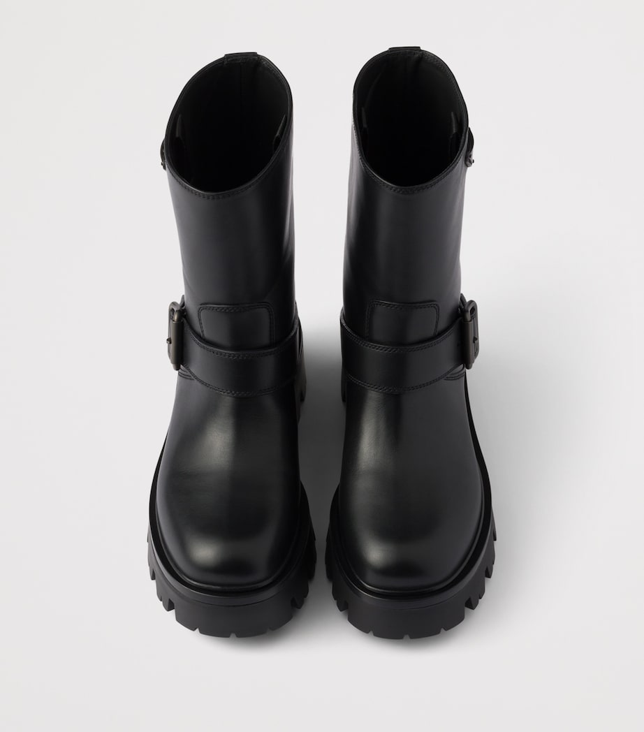 Leather Biker Boots F0002 Image 3