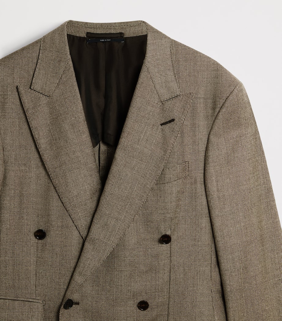 Wool Glen Check Bourdon Blazer 293SOFT BROWN Image 6