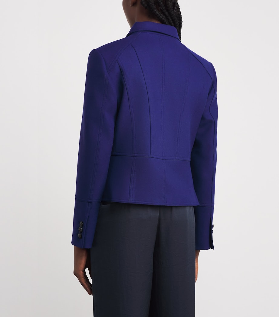 Wool-Blend Fitted Jacket JEWEL BLUE Image 4