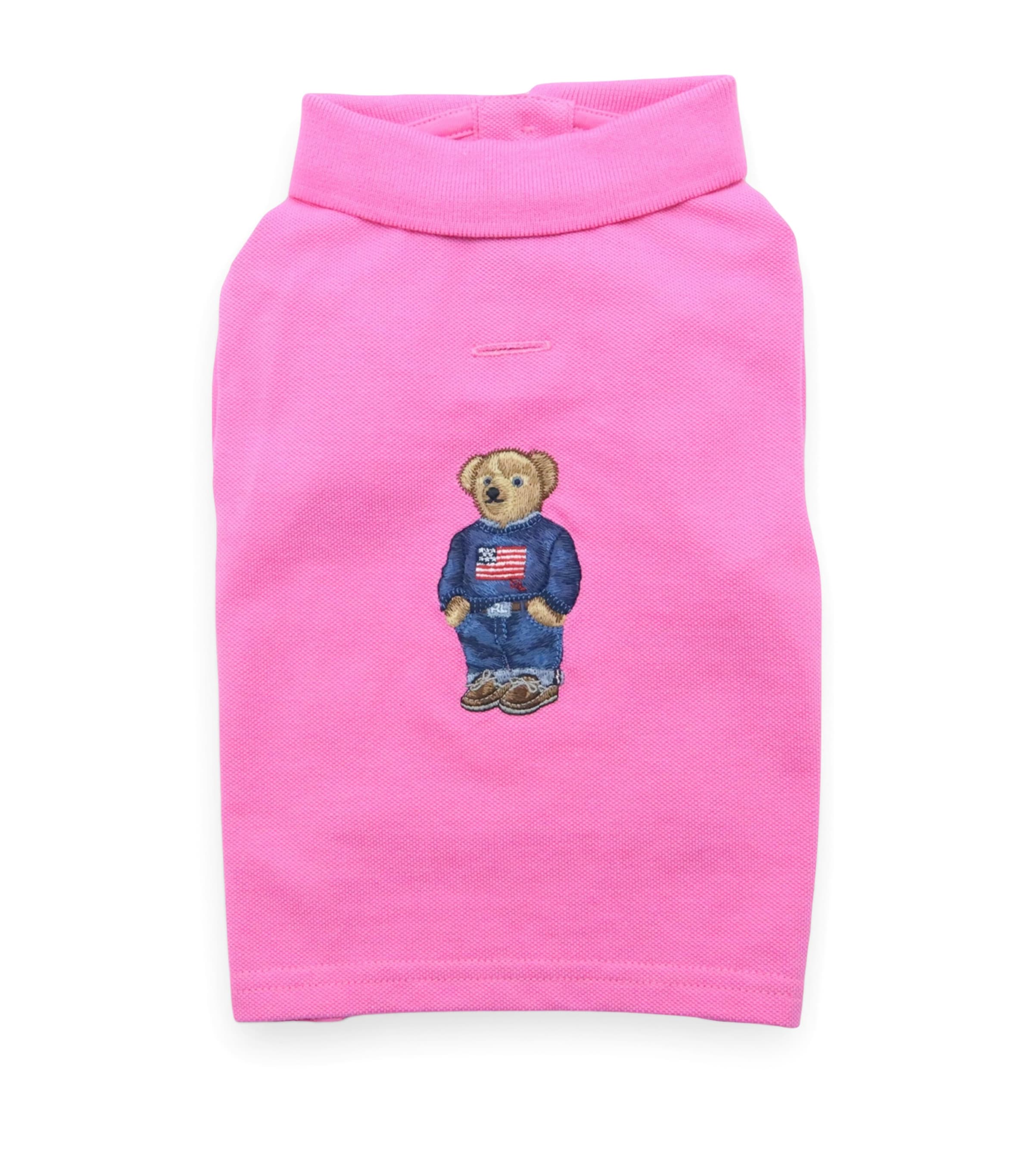 Ralph Lauren Cotton Polo Bear Dog Shirt (XS) Baja Pink Image 1