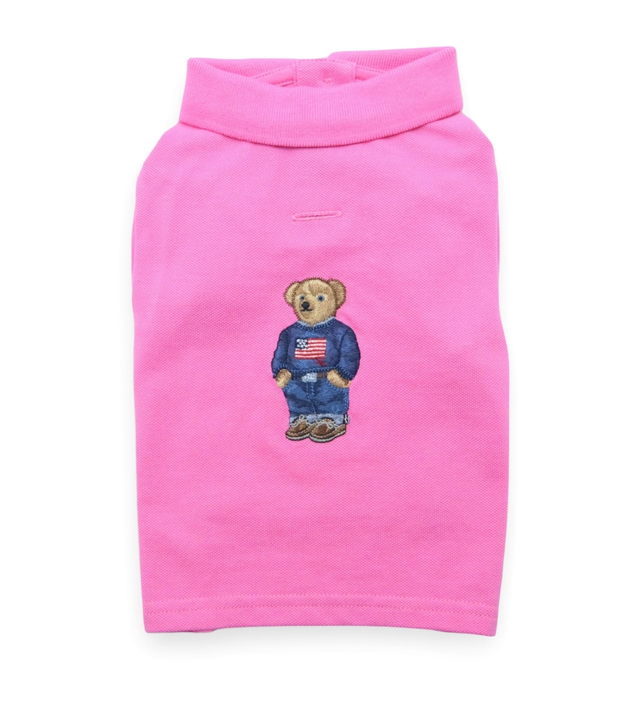 Ralph Lauren Cotton Polo Bear Dog Shirt (XS) Baja Pink Image 1