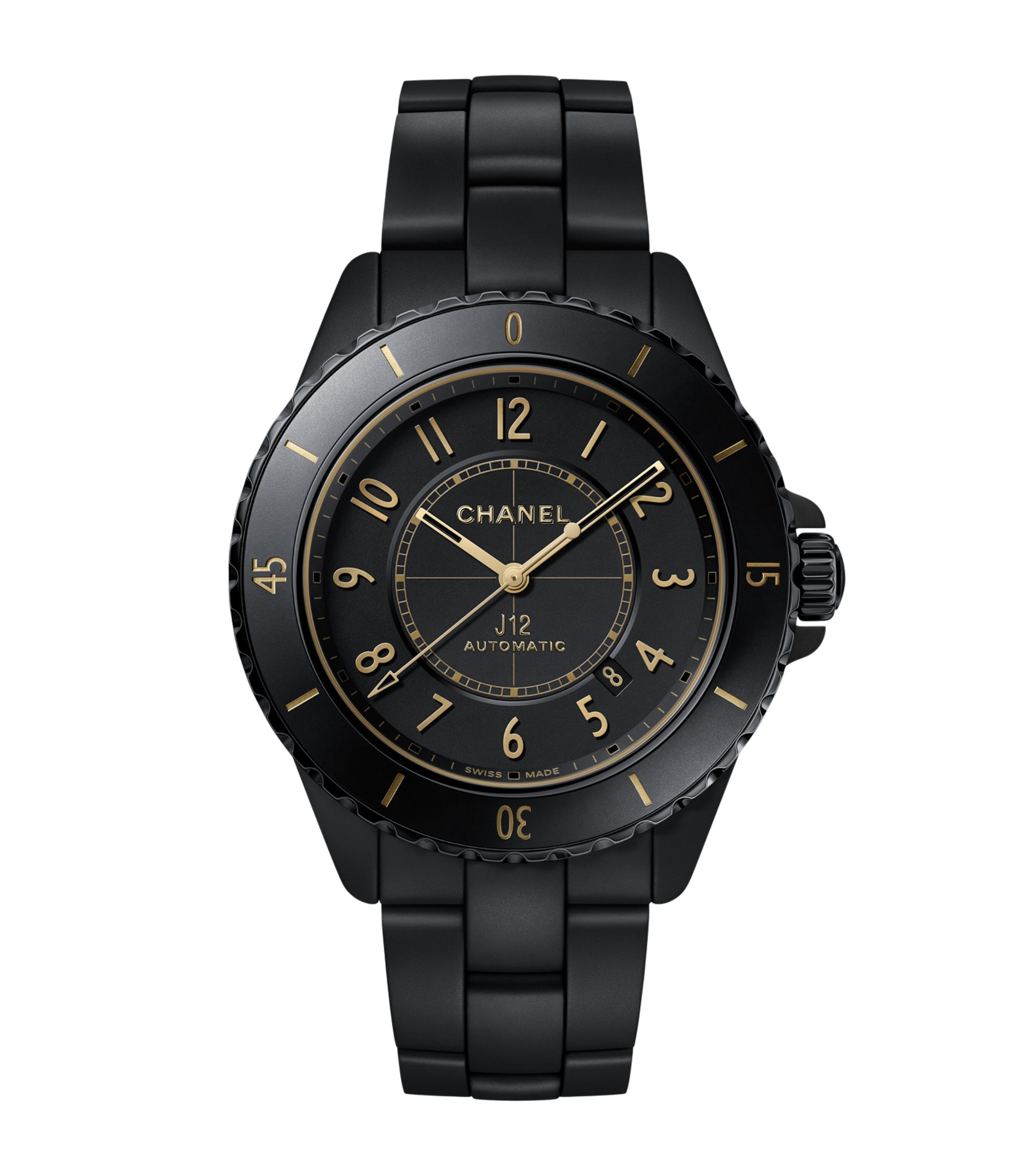 CHANEL Ceramic and Steel J12 Golden Black Calibre 12.1 Watch 42mm Image 1
