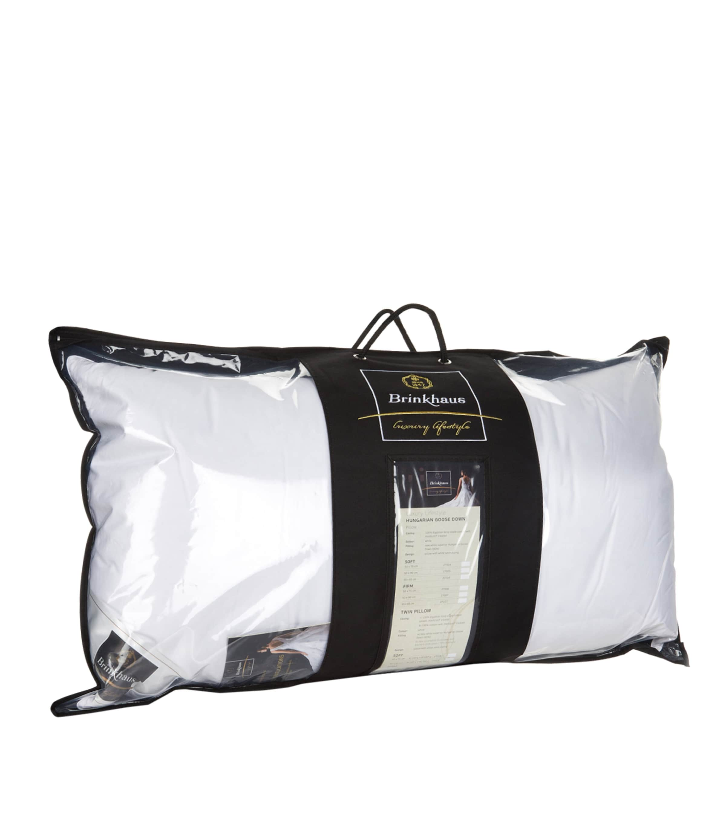 Brinkhaus Twin Firm 90% Hungarian Goose Down Pillow In White