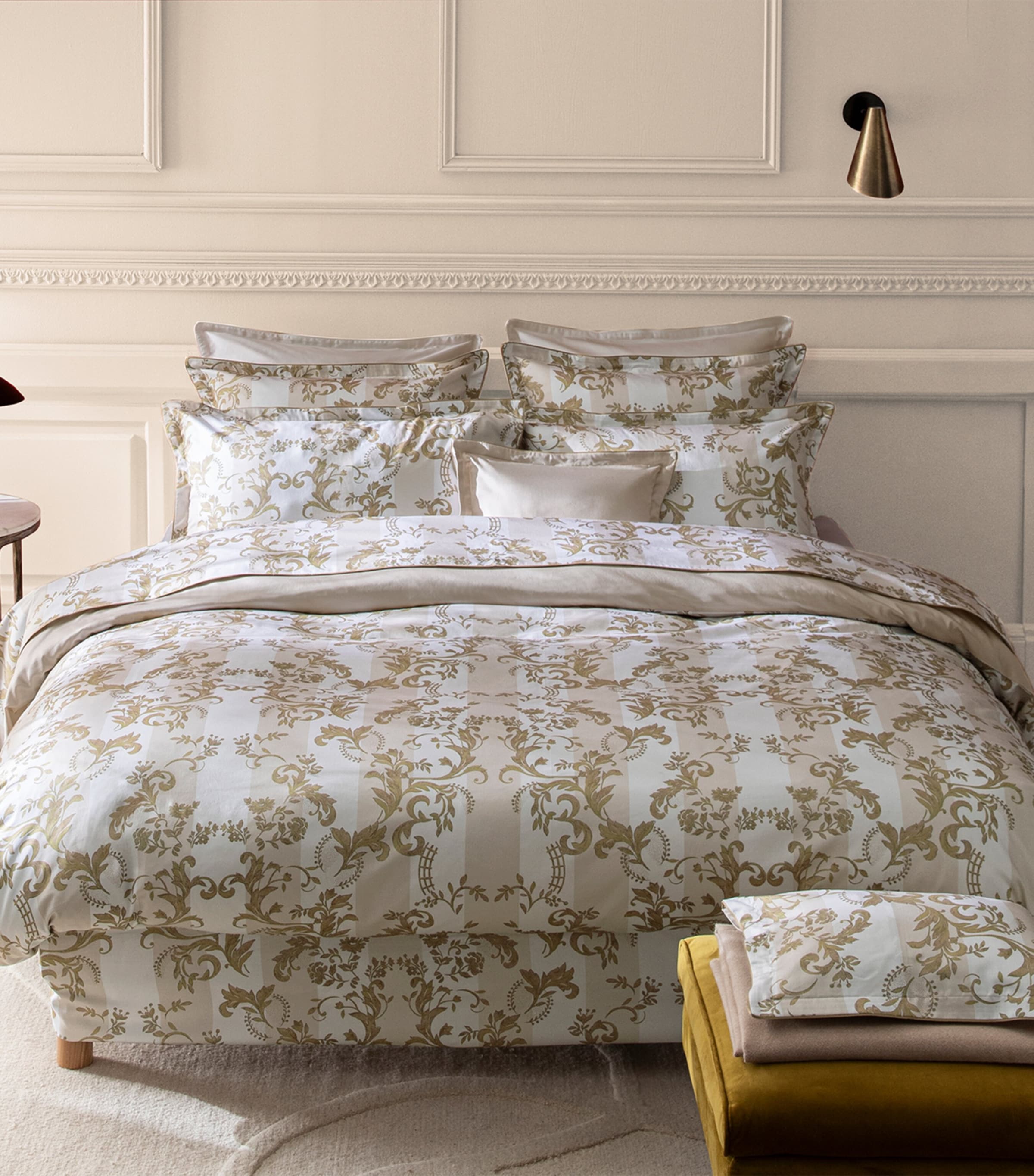 Organic Cotton Opera Super King Flat Sheet (270cm x 300cm) BEIGE Image 2