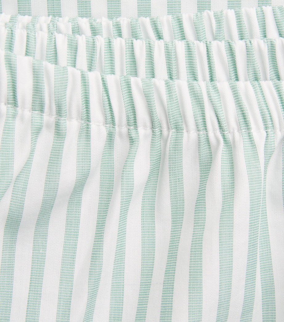 LESET Womens Cotton-Blend Stripe Yoshi Shorts Vert Stripe Image 6